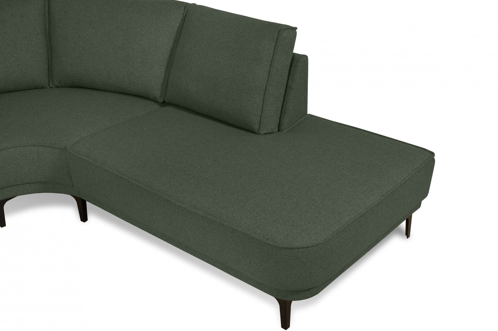 Places of Style Ecksofa »Casina«, mit abgerundeter Ottomane, in einem weichen Chenille-Stoff