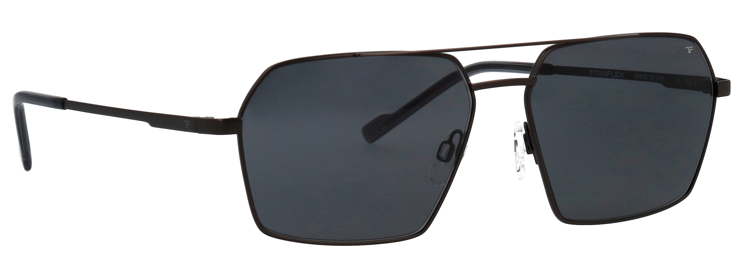 TITANflex Sonnenbrille »Modell 824133« Form Pilot, Logoschriftzug auf Bügel, Titanflexfassung