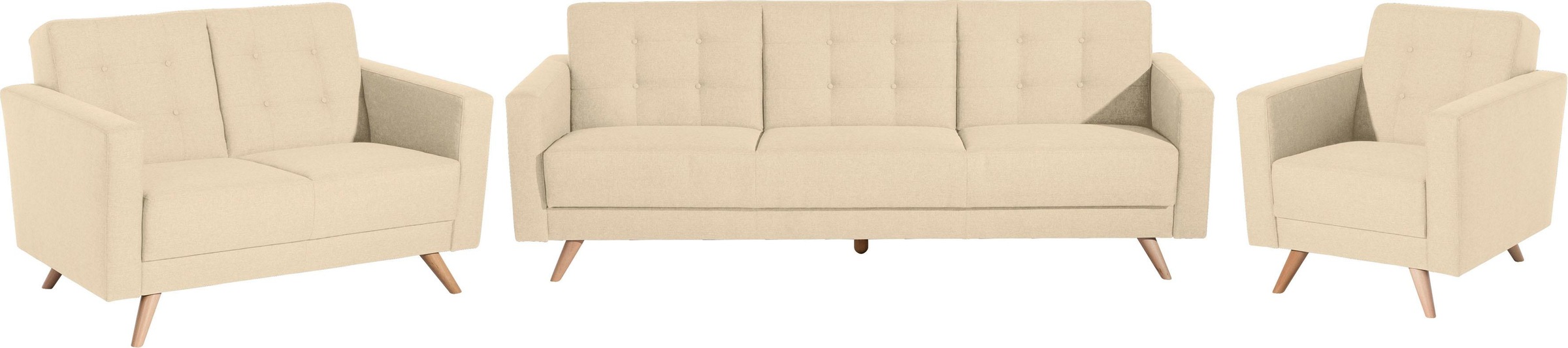 Max Winzer® 3-Sitzer »Julius Kippcouch mit komfortablem Federkern, klassisch und modern«, Schlafsofa, inklusive Bettfunktion & Bettkasten, Breite 224 cm