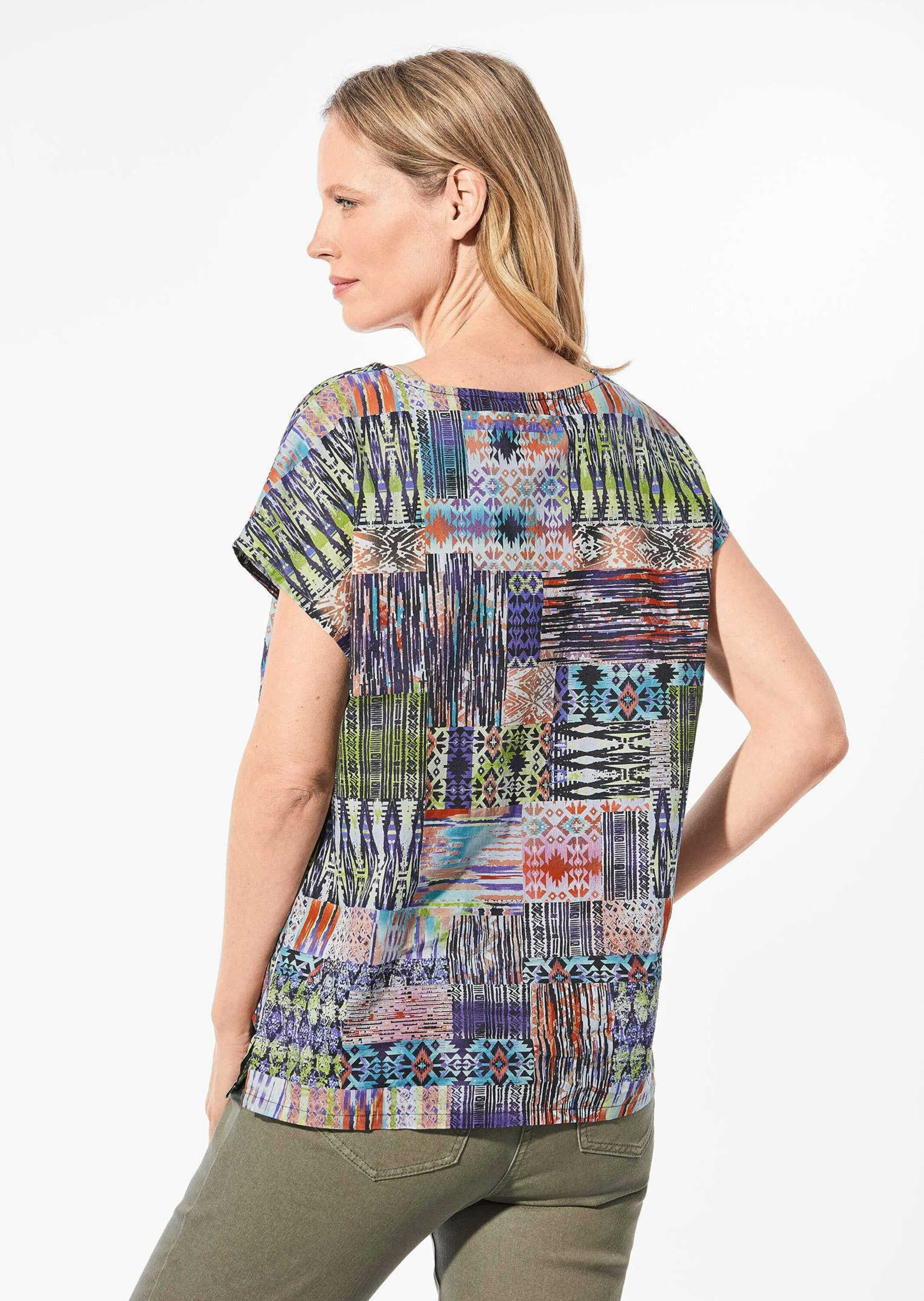 GOLDNER Druckbluse »Kurzgröße Ultraleichte Druckbluse aus reiner Baumwolle«