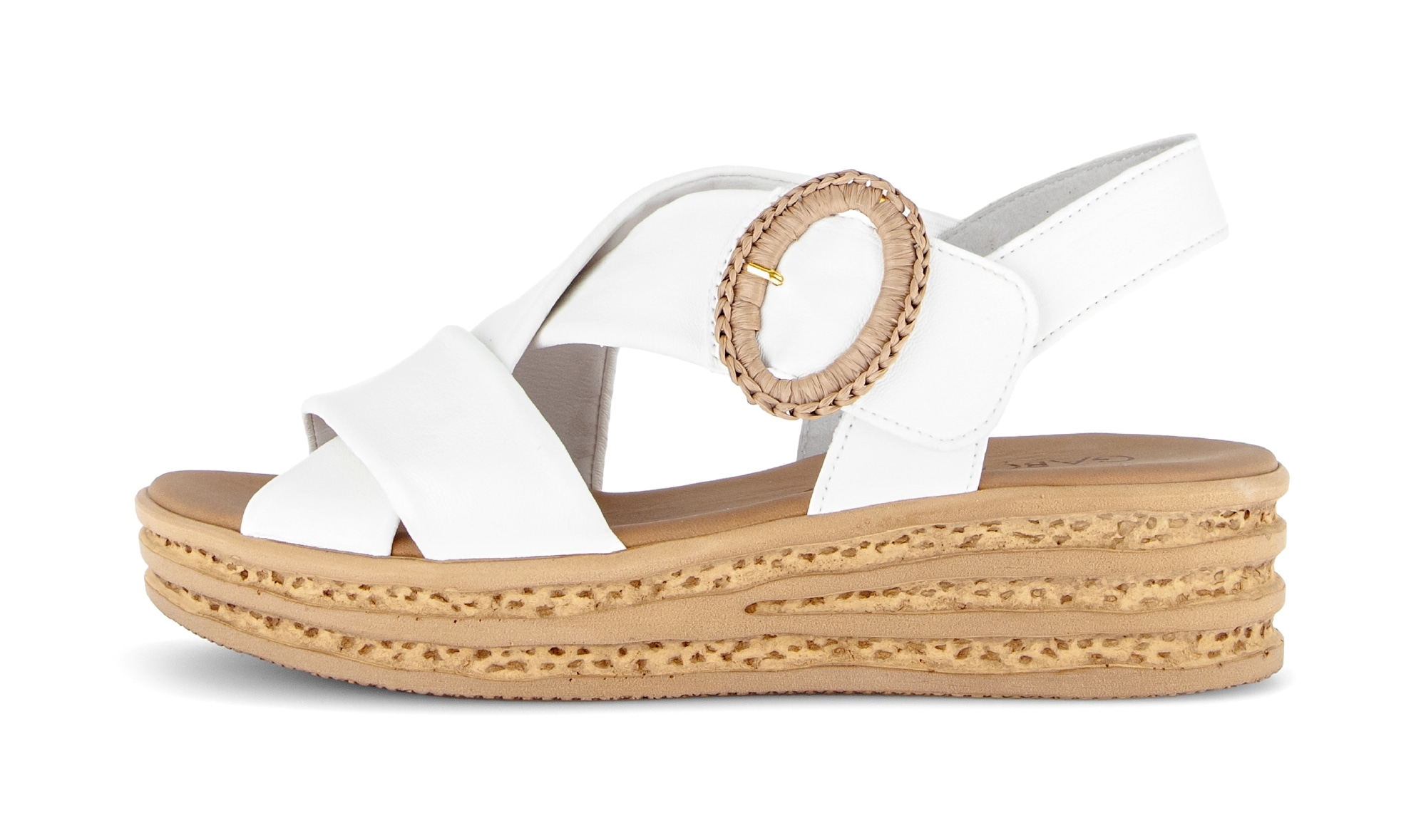 Gabor Keilsandalette  Plateau, Riemchensandale, Sommerschuh mit Zierschnalle