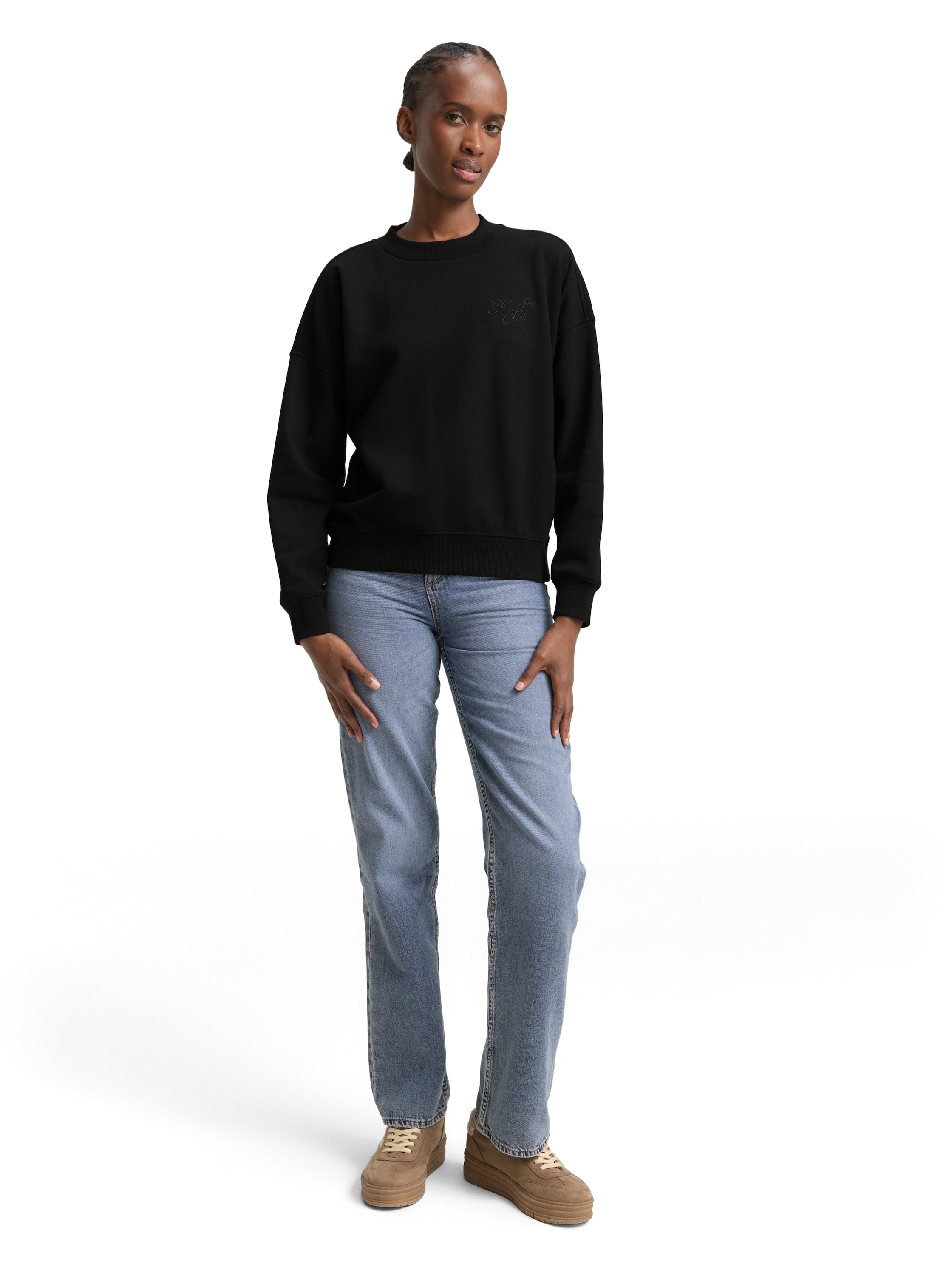 TOM TAILOR Denim Sweatshirt , mit Rippbündchen
