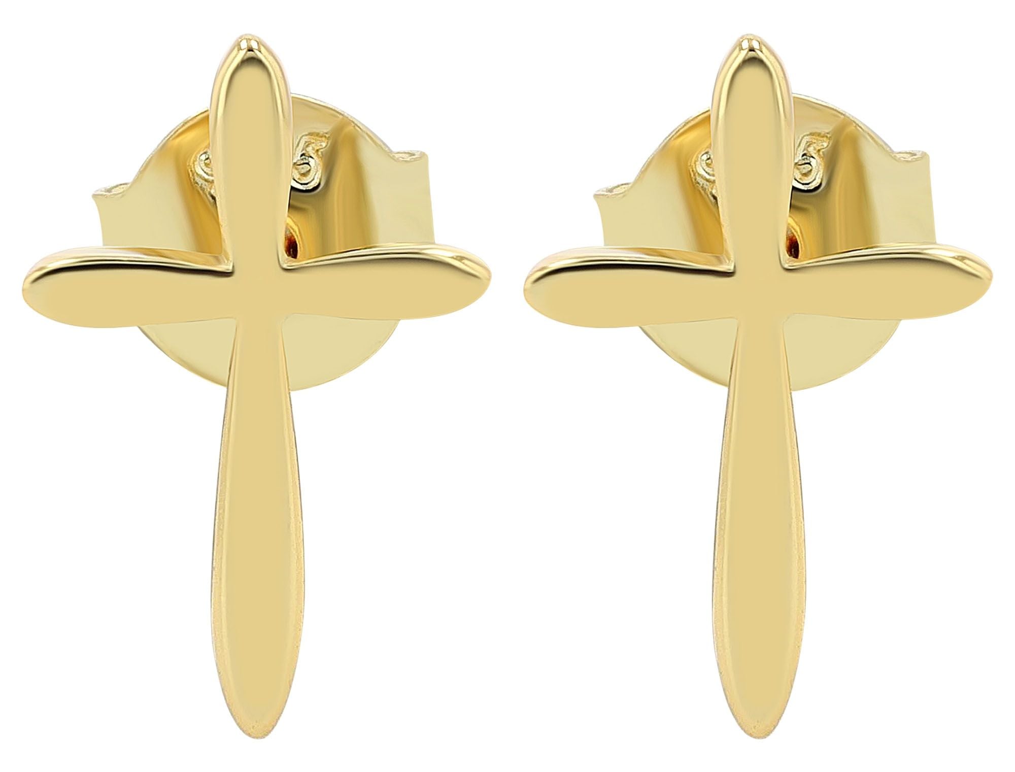 Adelia´s Paar Ohrstecker »Damen Ohrringe ¿ Ohrstecker Kreuz aus 925 Silber«