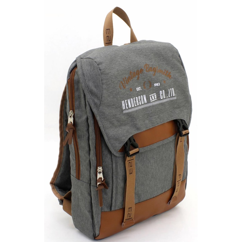 F23™ Laptoprucksack »Henderson & Co 17 L - grau meliert«