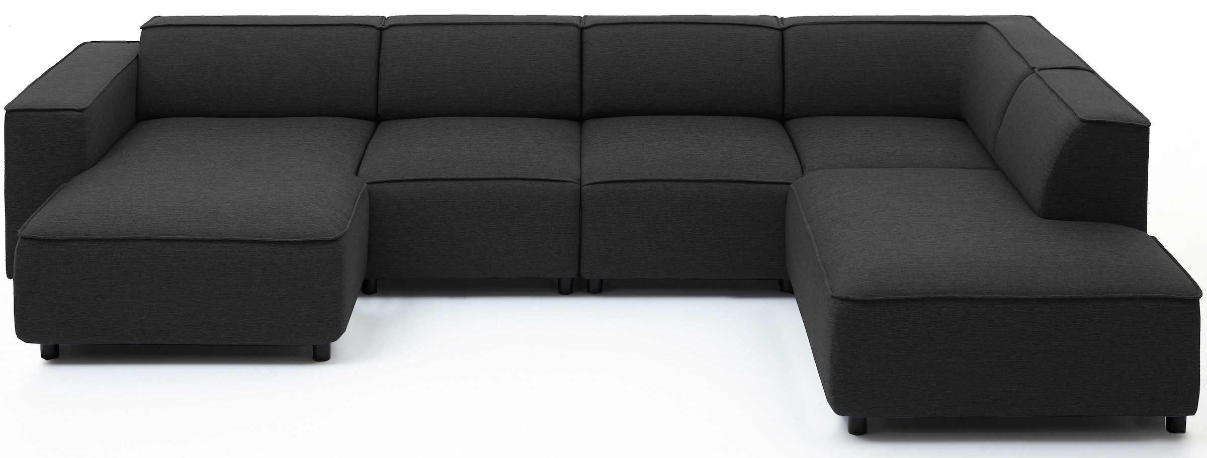 ATLANTIC home collection Wohnlandschaft »Bulky U-Form« in U-Form und XXL Sitzfläche, modular aufgebaut