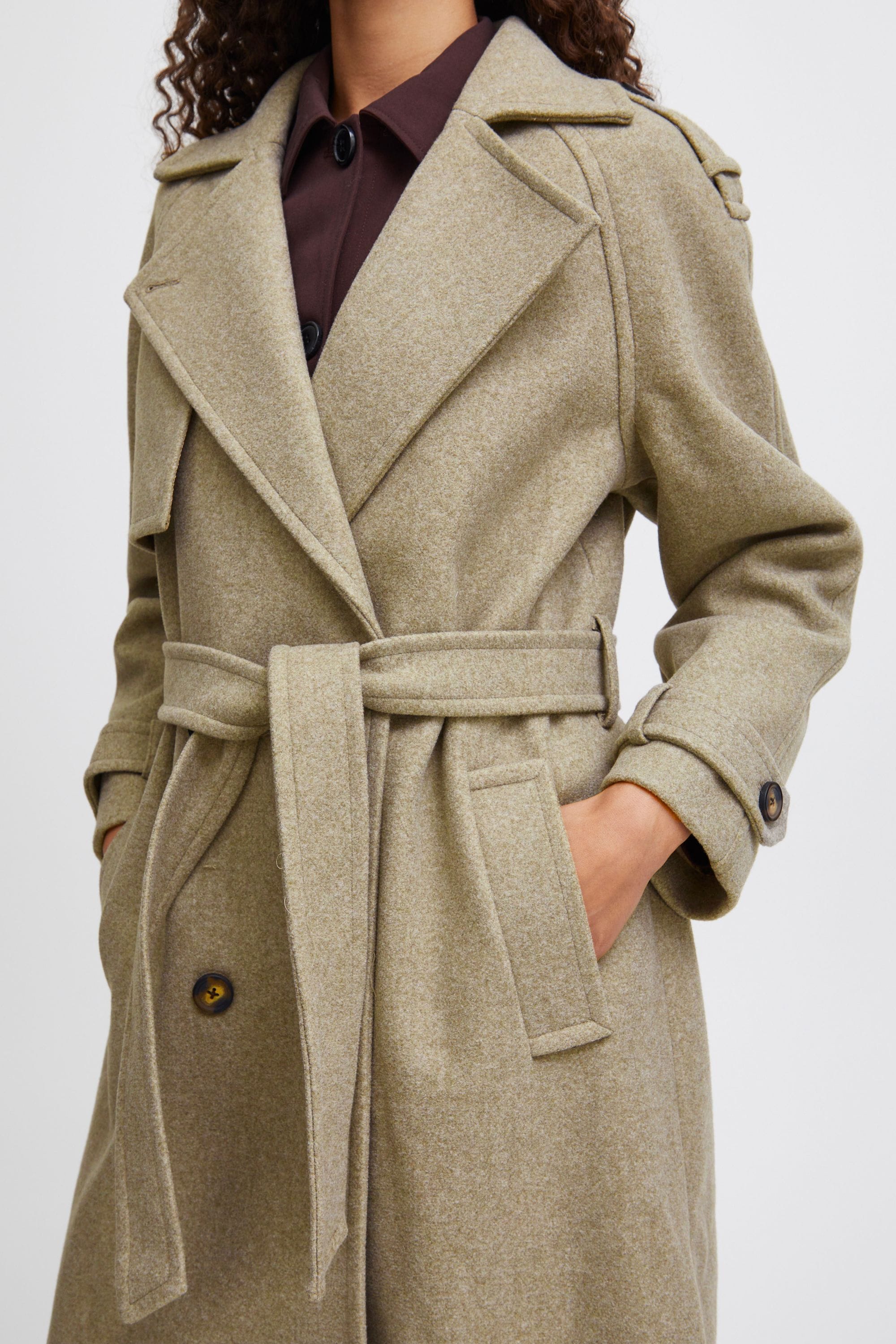 b.young Wollmantel »Wollmantel BYCILIA TRENCH COAT -«