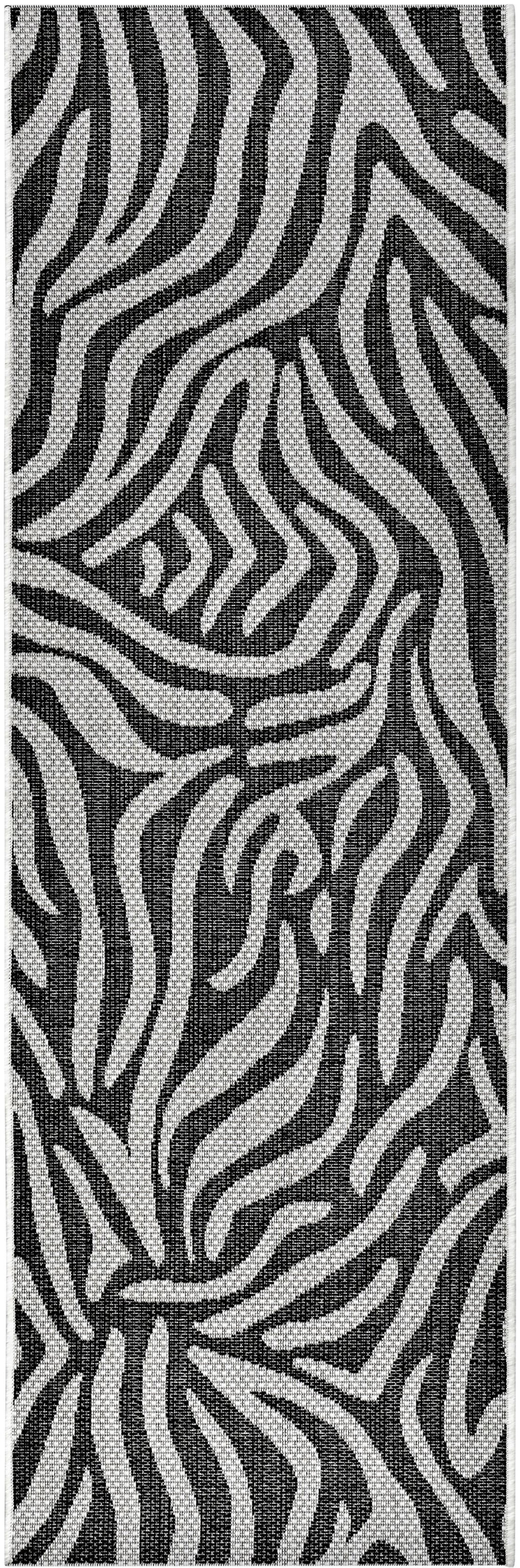 NORTHRUGS Läufer »Cebra«, rechteckig, 4 mm Höhe, Flachgewebe Zebra Design, gekettelt, Robust, Pflegeleicht