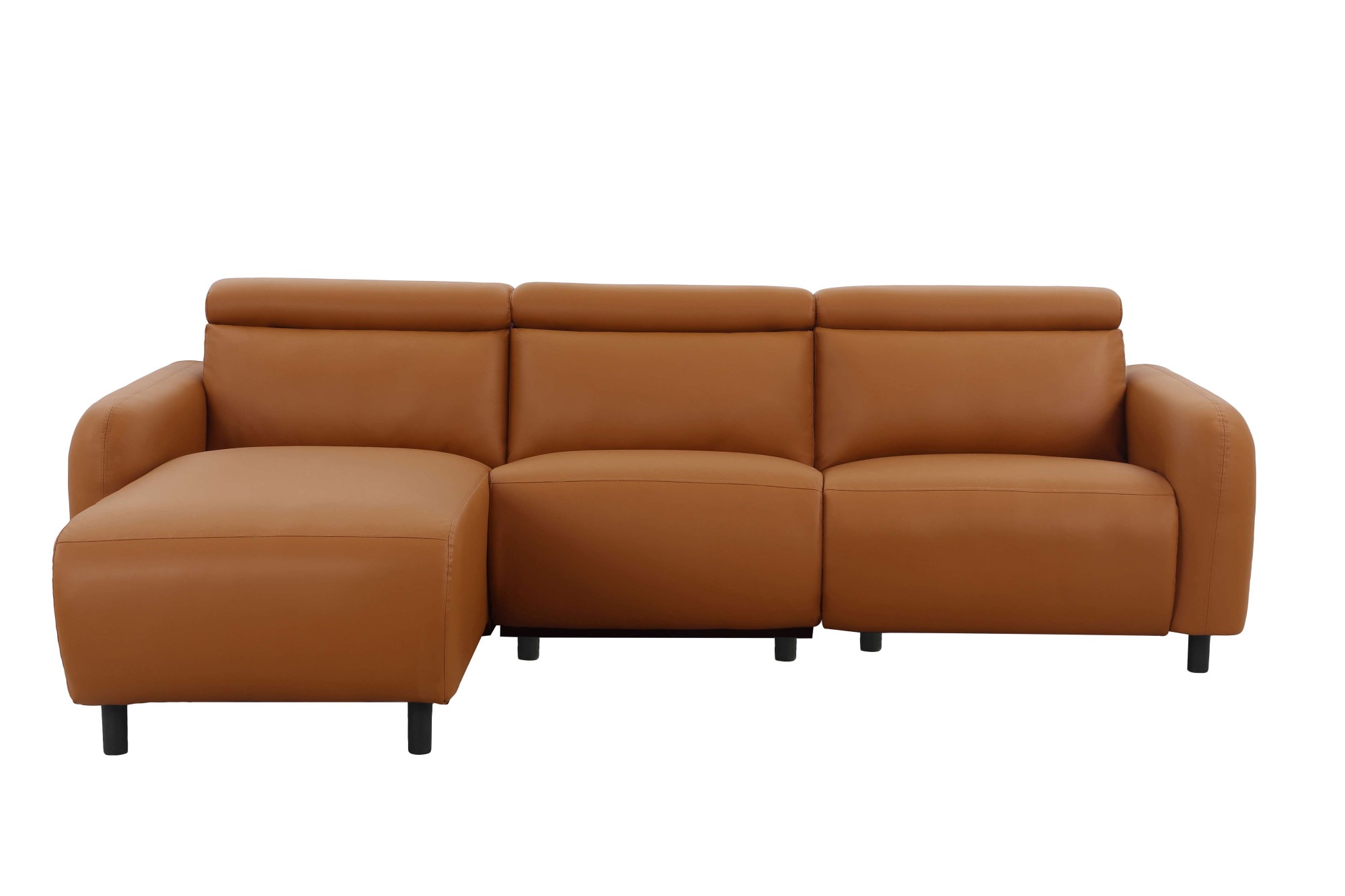 Home affaire Ecksofa »SKAANE Kunstleder, L-Form, 274 cm, manuelle u. elektrische Funktion,«, rundes Design, Kopfteilverstellung, Federkernpolsterung