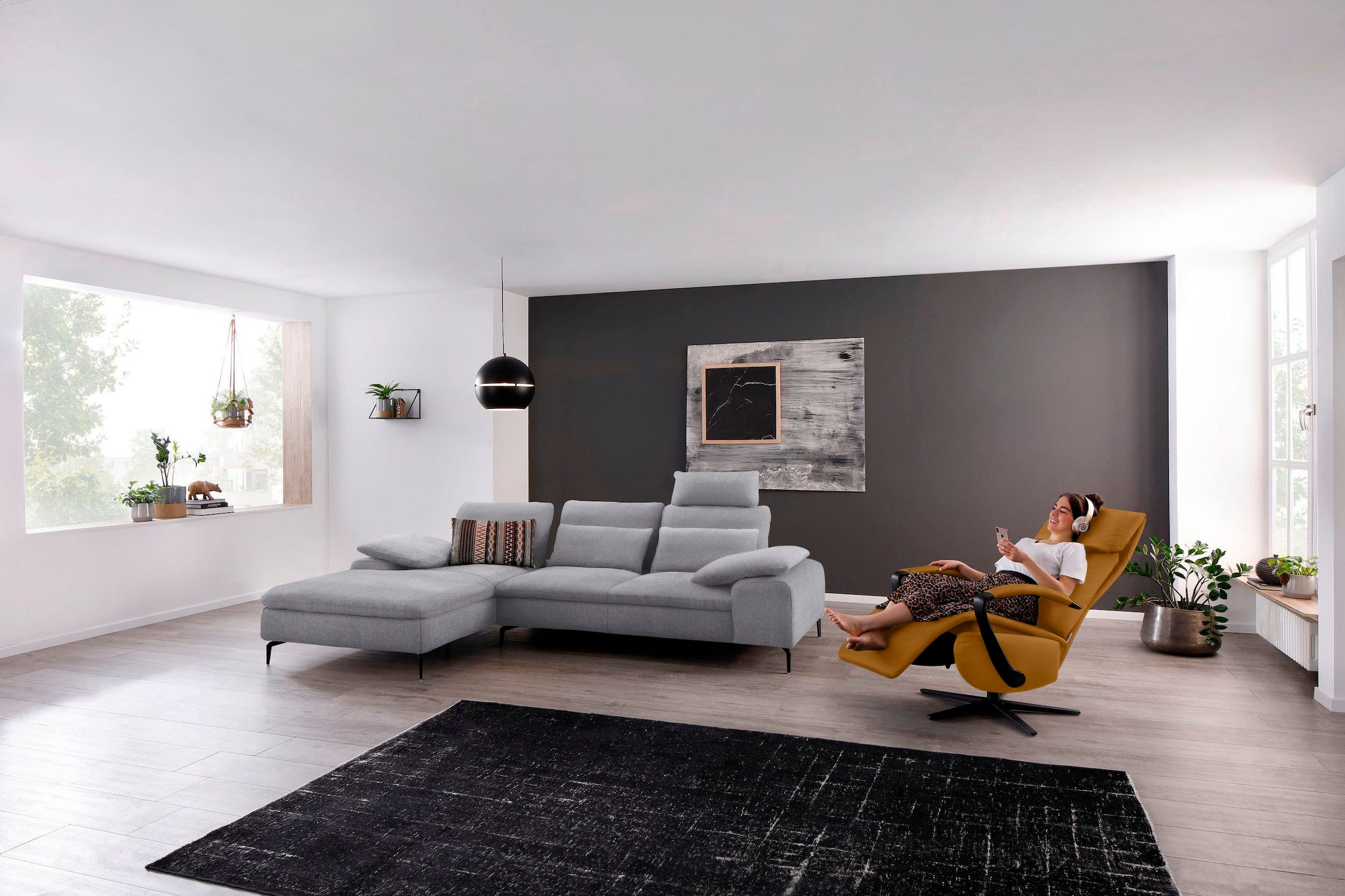 W.SCHILLIG Relaxsessel »rumbaa« wahlweise mit Doppelmotor, in Größen S, M & L, mit 5-Sternfuß