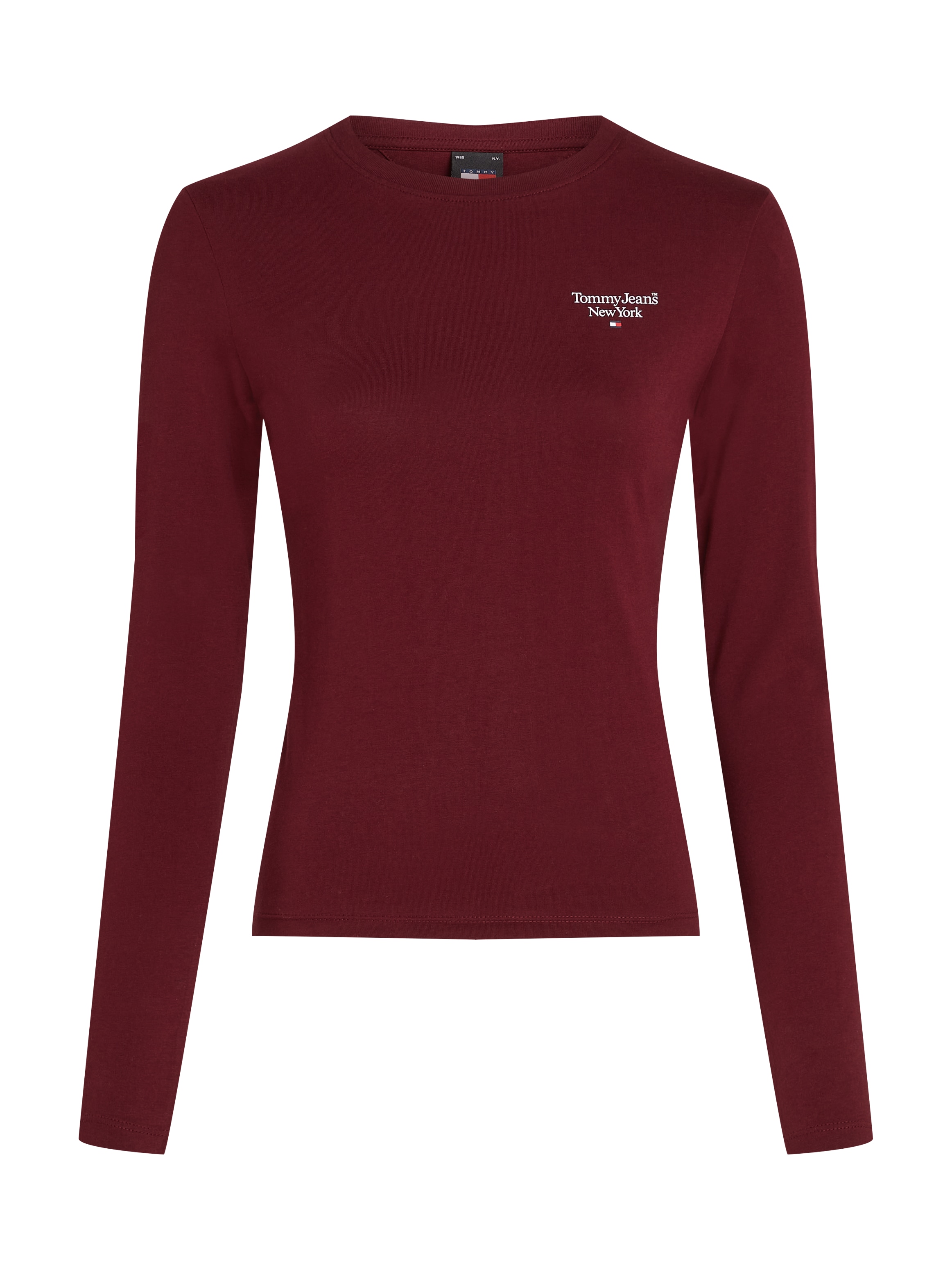 Tommy Jeans Curve T-Shirt »TJW SLIM ESSENTIAL LOGO 2 LS EXT«, in Großen Größen mit Logoschriftzug