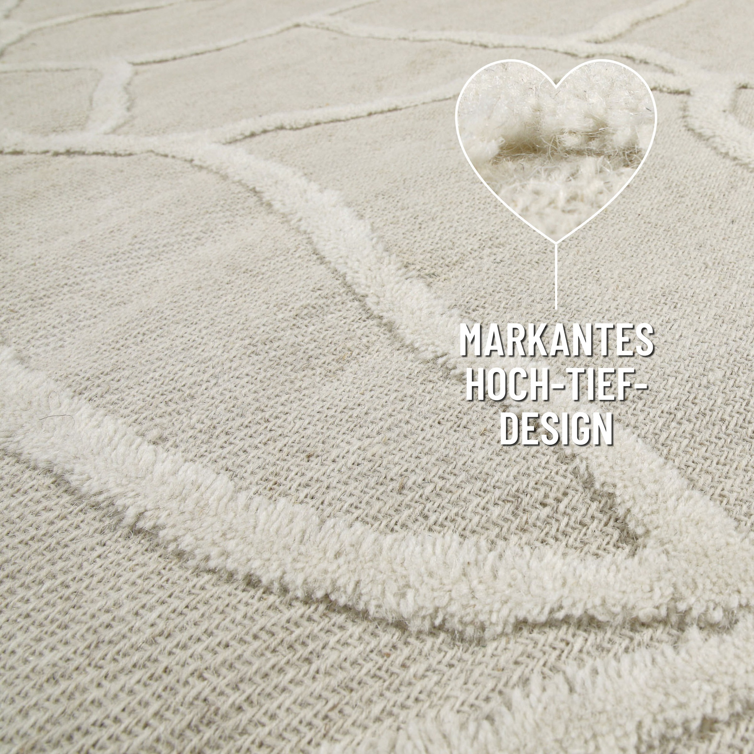 Wecon home Teppich »Hamptons TWENTYSIX«, rechteckig, 10 mm Höhe, Läufer, Kurzflor, Wohnzimmer, Schlafzimmer, elegant, Mosaik