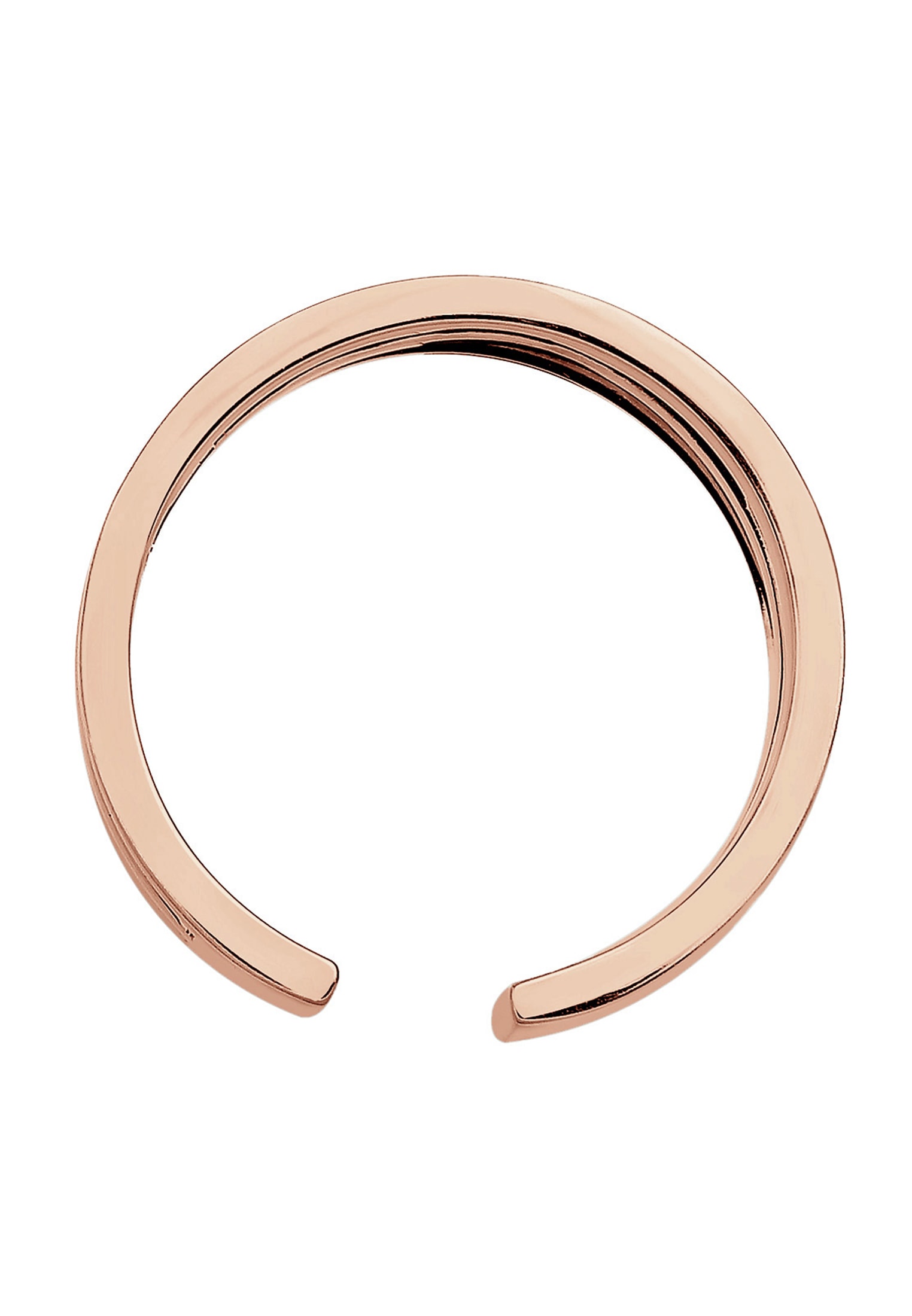 Elli Fingerring »Ring Silberring Breit Schlicht Offen 925 Silber«