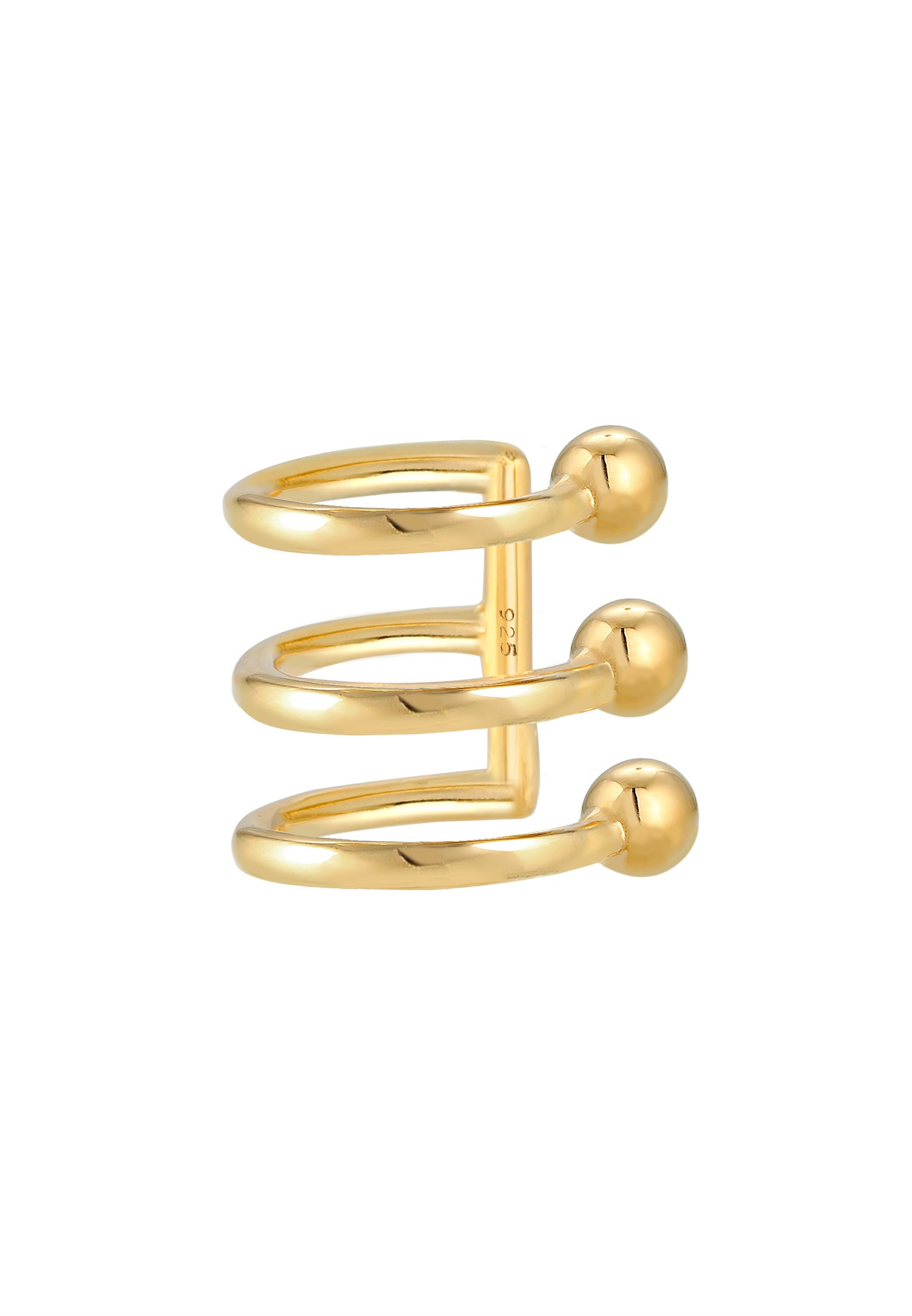 Elli Ohrklemme »Ohrringe Ear Cuffs 3er Ohrklemme Kugel Trend 925er Silber«