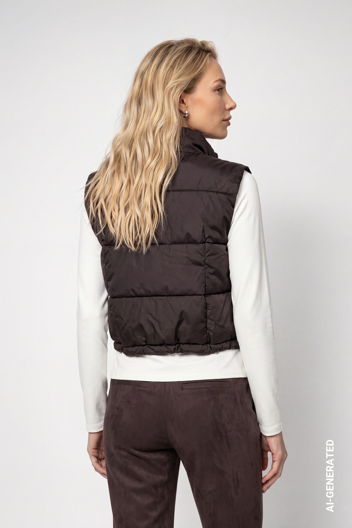 Monari Steppweste »Weste Basic Strickdetail« Regular fit mit Stehkragen