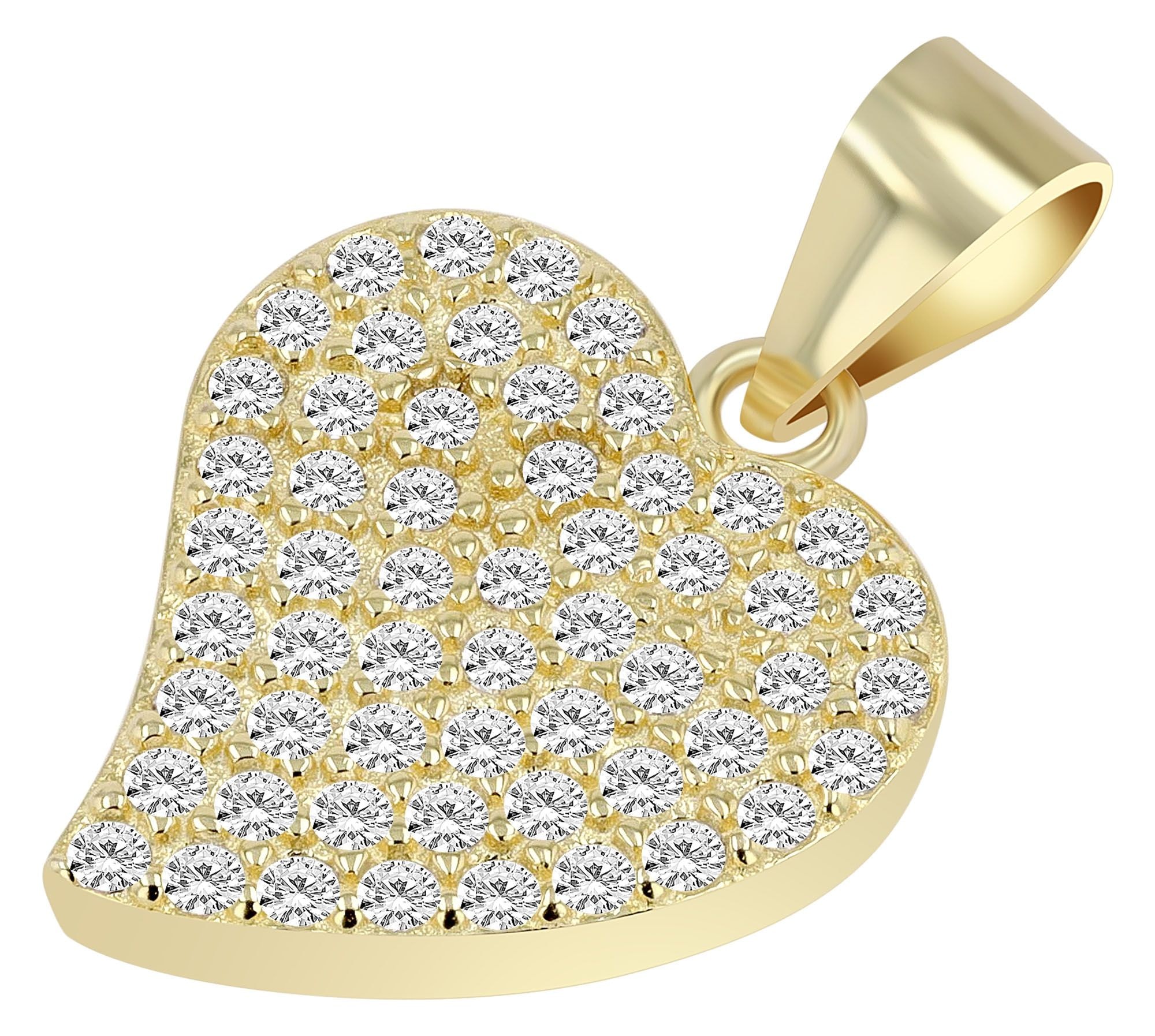Adelia´s Kettenanhänger »Damen Anhänger ¿ Herzanhänger aus 925 Silber mit Zirkonia«