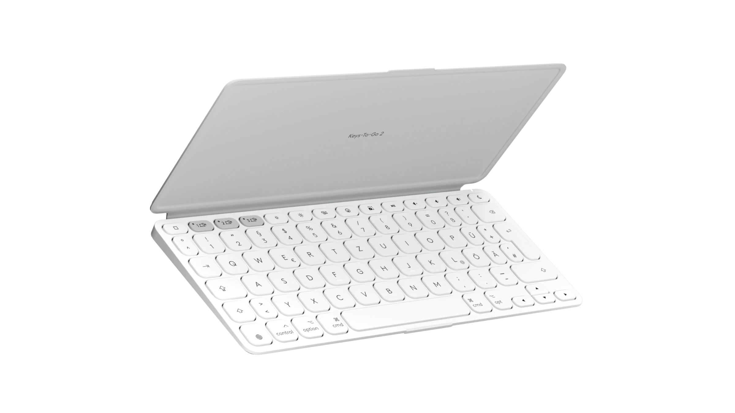 Logitech Gaming-Tastatur »Keys-To-Go 2 - PALE GREY - DEU - BT - N/A - WESTMID-511-APPLE«, Bluetooth Low Energy technology