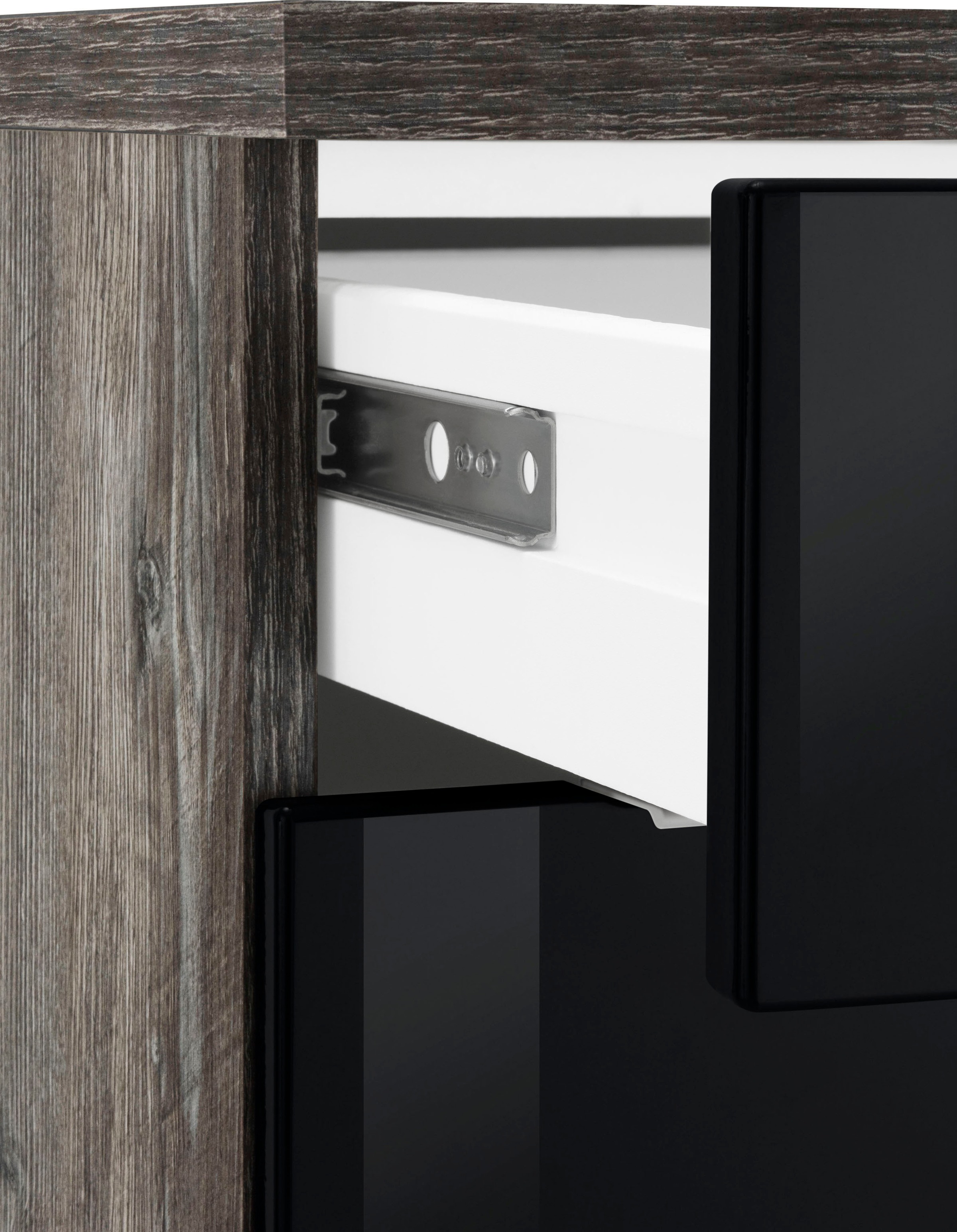 KOCHSTATION Küchenzeile »KS-Brindisi« Breite 210 cm, wahlweise mit E-Geräten, mit MDF-Fronten und Regal