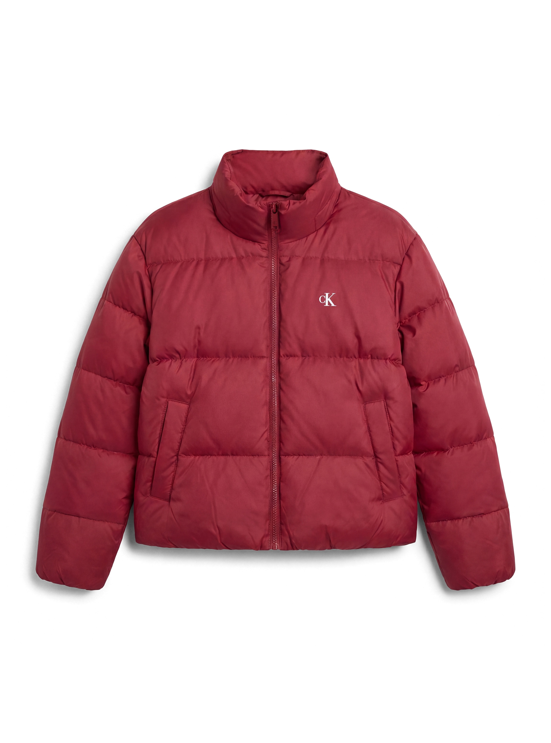 Calvin Klein Jeans Steppjacke mit Kapuze abnehmbare Kapuze, Regular Fit, kurze Form, wattiert