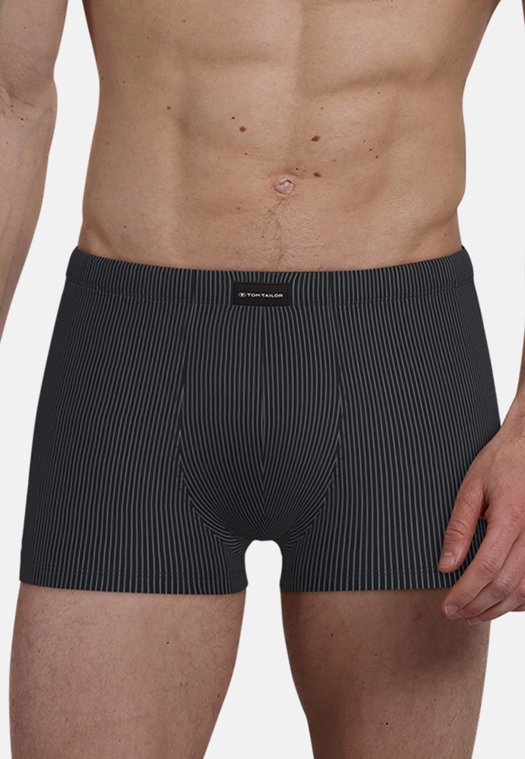 TOM TAILOR Boxershorts »Alaska« Packung, 2er Pack,  bequem, weich, eng, Streifendesign, Logo, breiter Bund