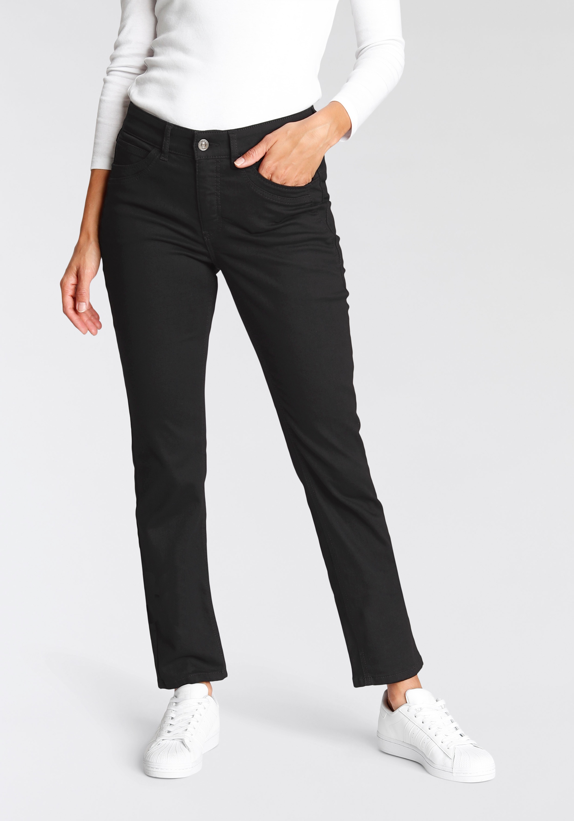 MAC 5-Pocket-Jeans »Angela Glam«, Glitzersteinchen