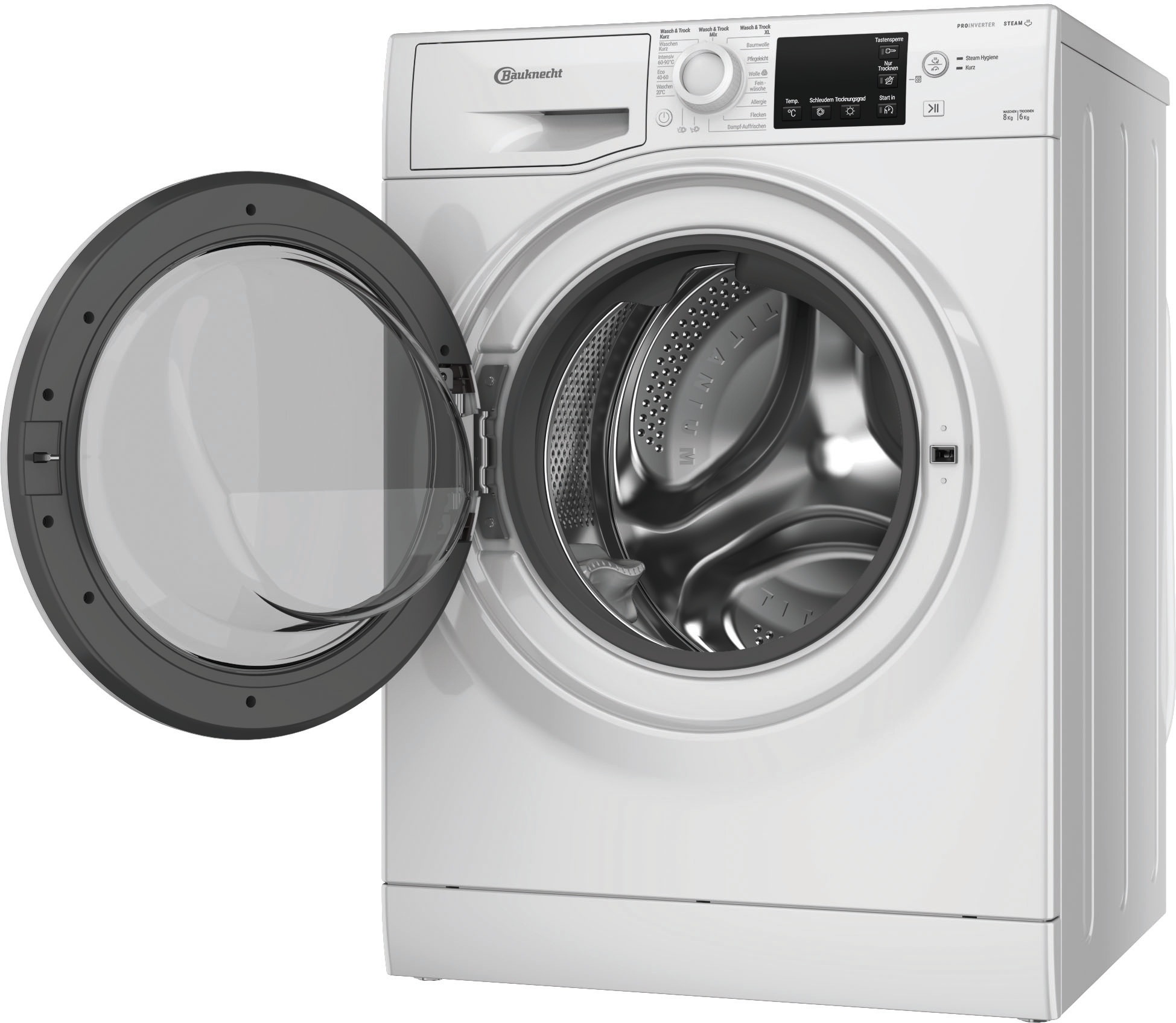 BAUKNECHT Waschtrockner »WT SUPER ECO 86 43 N« 8 kg /6 kg 75 dB(A)