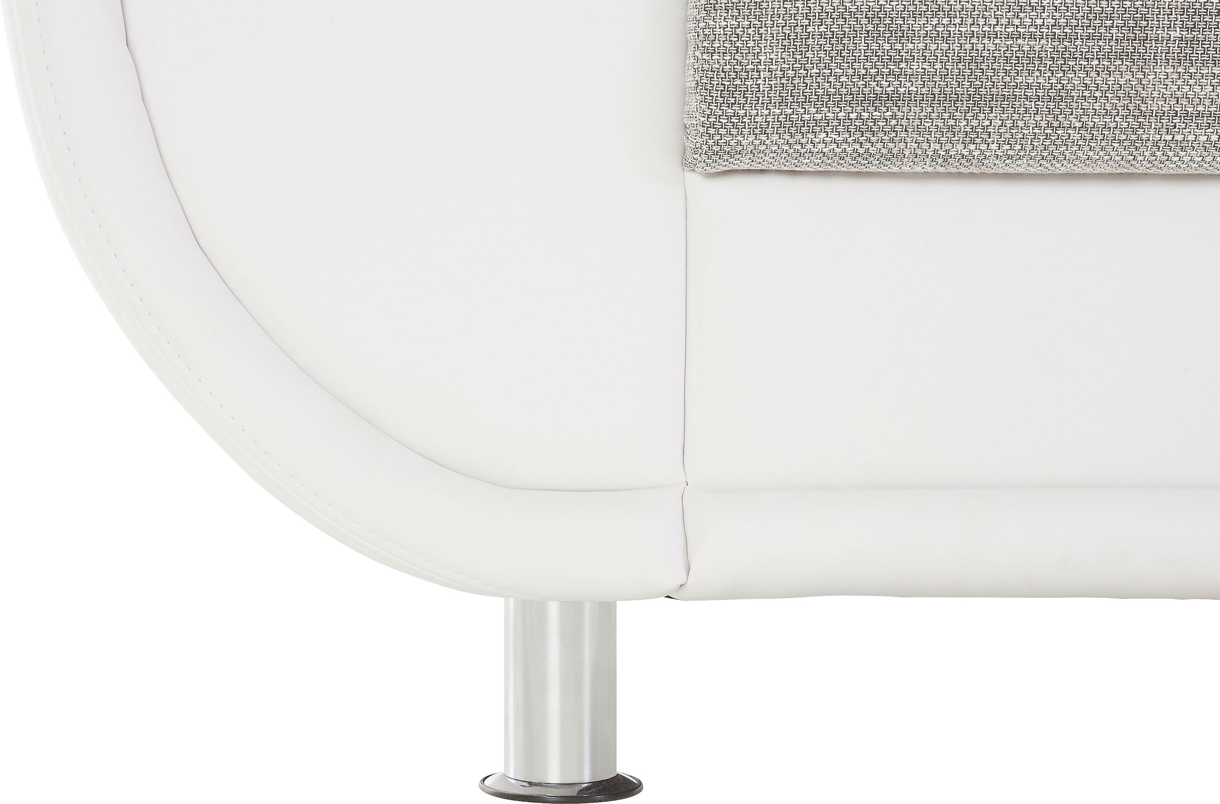 TRENDMANUFAKTUR 3-Sitzer »Rondo 3, zeitlos und modern, bequem, Materialmix«, wahlweise mit Federkern, extrabreite Armlehnen zum Relaxen