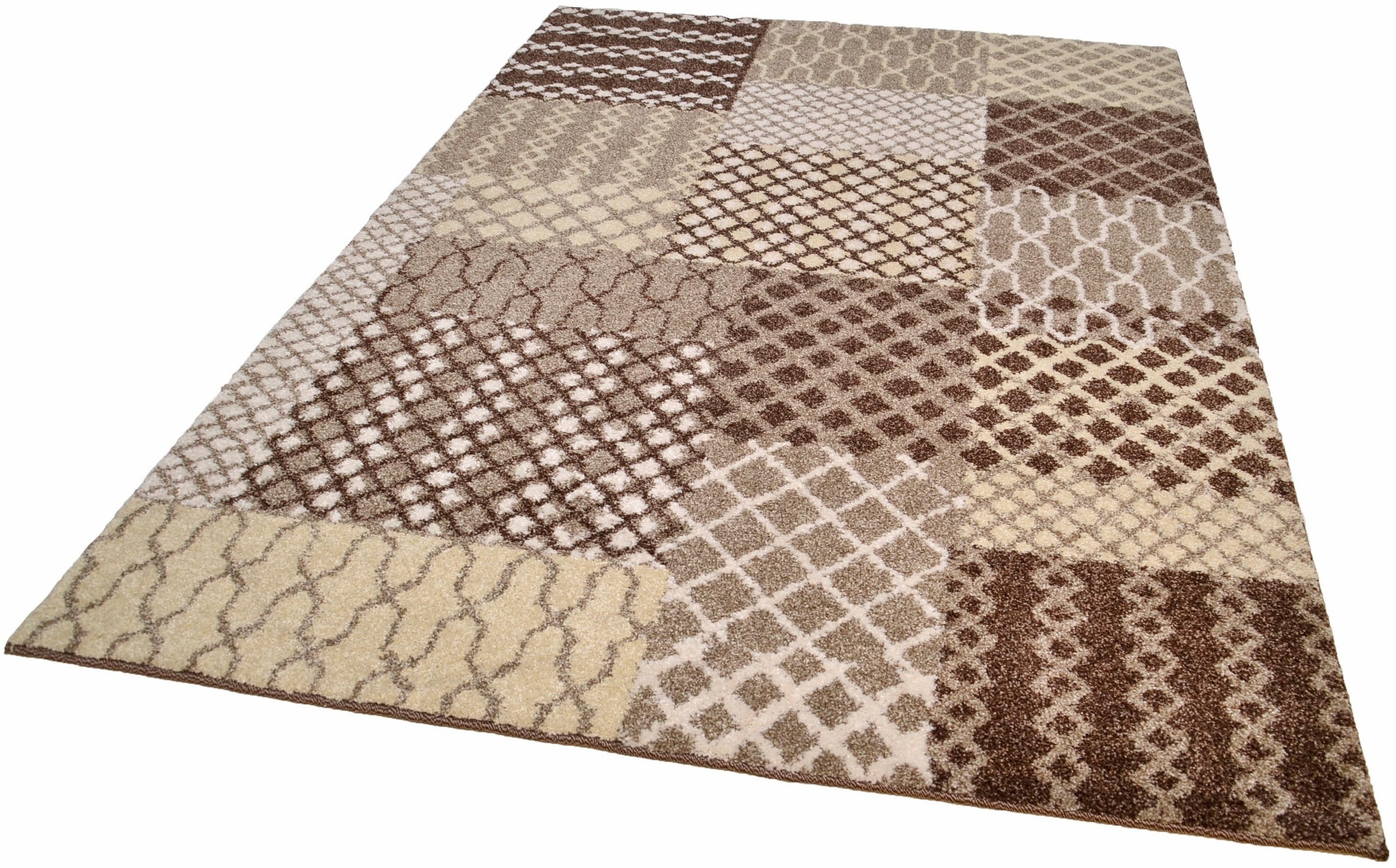 TOM TAILOR Teppich »PATTERN PATCH«, rechteckig, 12 mm Höhe, Wohnzimmer