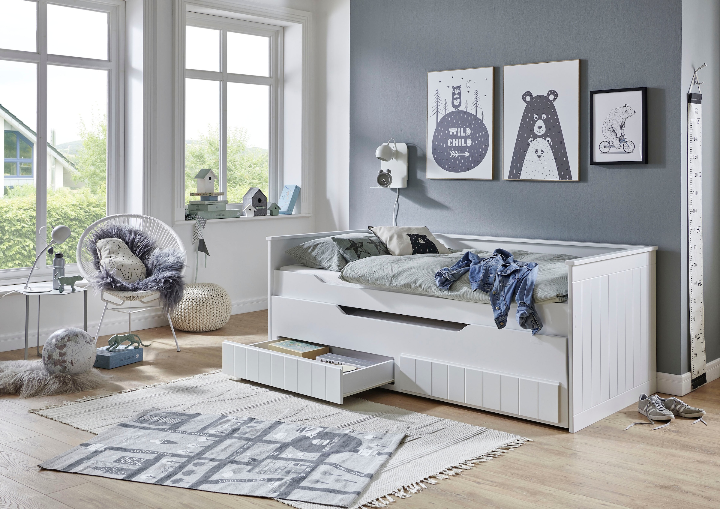 Relita Funktionsbett »Ronny«, mit 2 Liegeflächen, inkl. Rolllattenrost und 2 Schubladen
