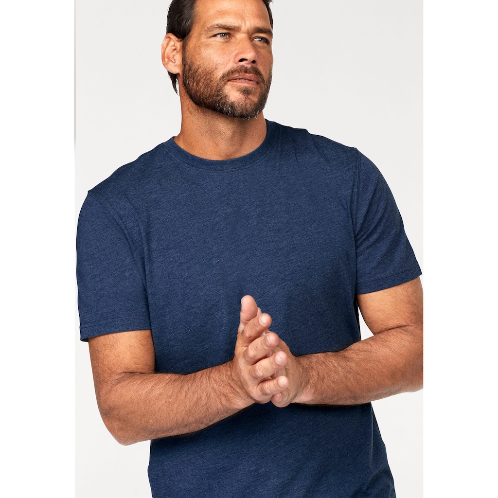 Man's World T-Shirt, (Packung, 2 tlg., 2er-Pack), aus Baumwollmischung