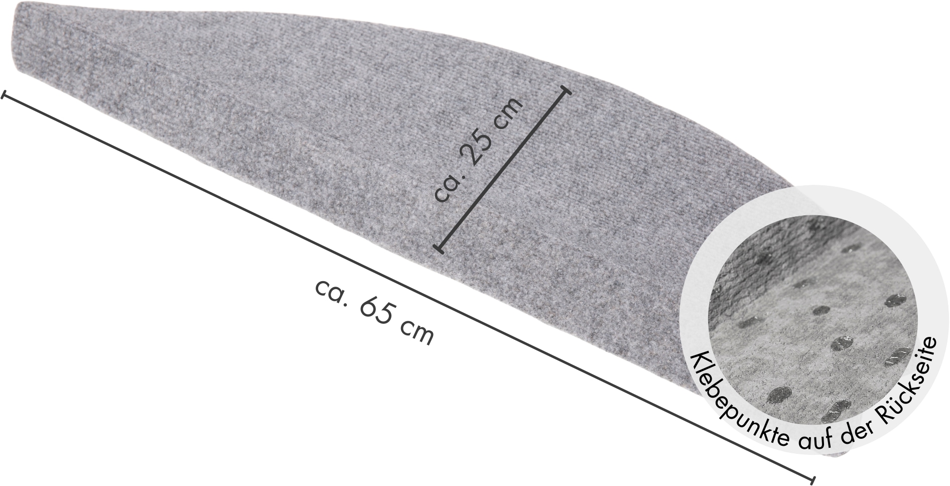 Andiamo Stufenmatte »Paris, Made in Poland« halbrund 2 mm Höhe selbstklebend, 15 Stück in einem Set