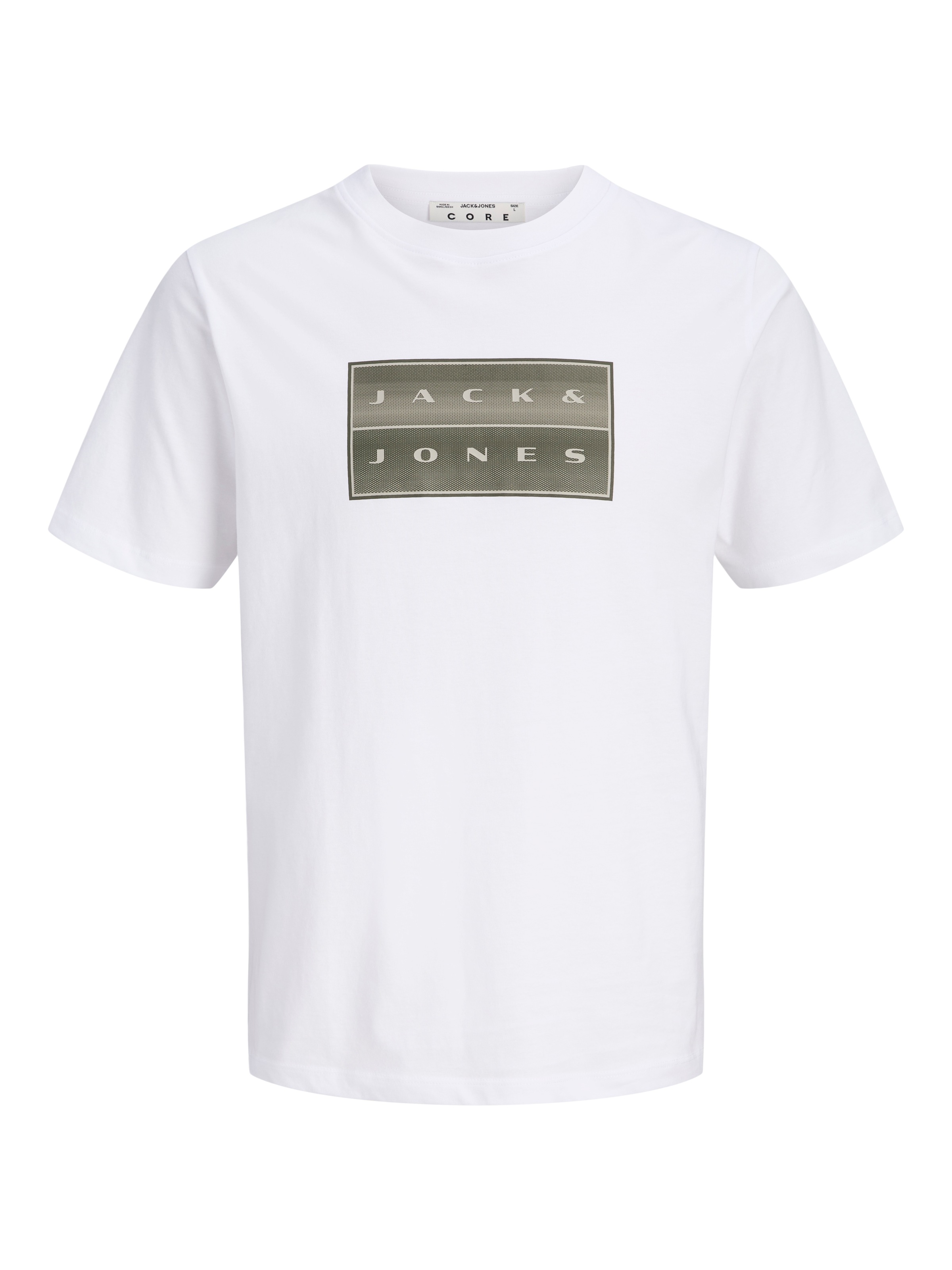 Jack & Jones Rundhalsshirt »JCOFUSION BOX PRINT TEE SS CN SN« Baumwolle, regular fit