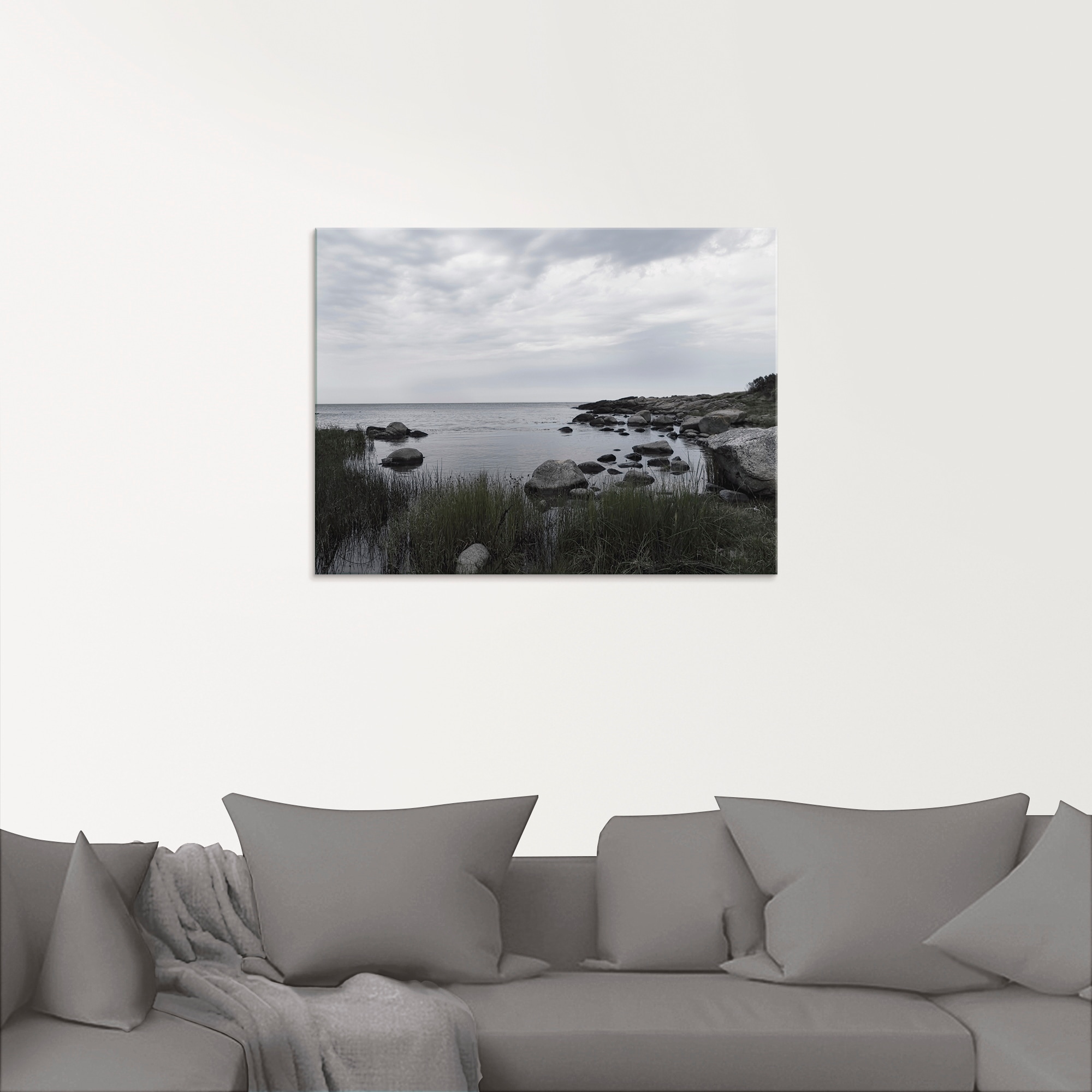 Artland Glasbild »Einsame Bucht am Meer«, Gewässer, (1 St.), in verschiedenen Größen
