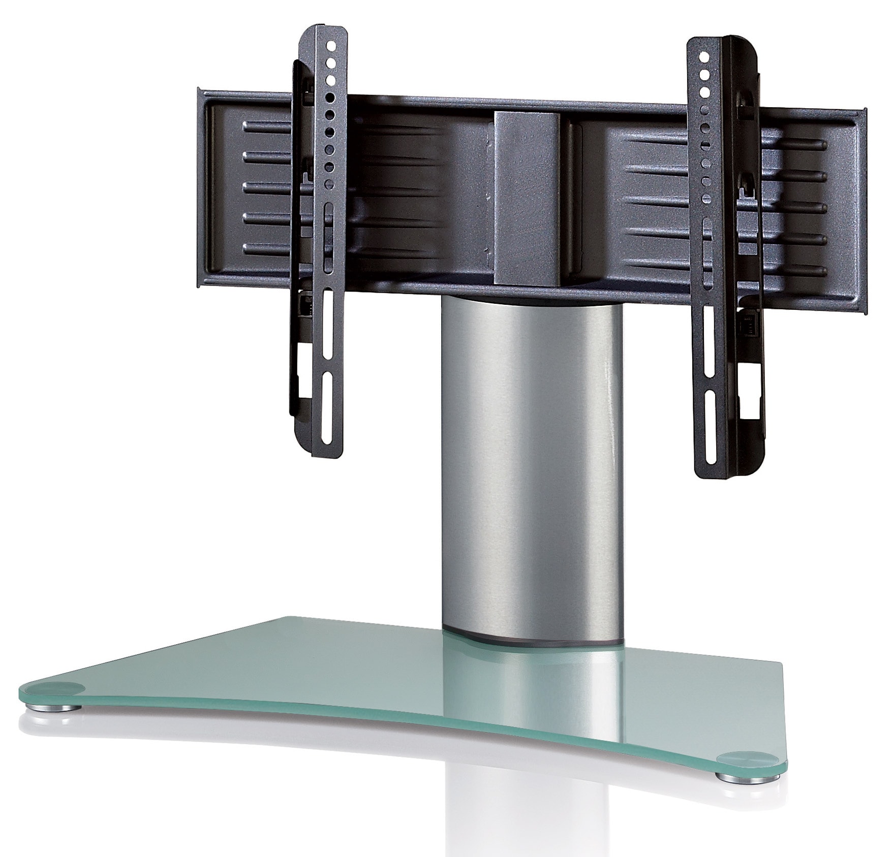 VCM Wohnzimmertisch »TV Standfuß Aufsatz Erhöhung Alu Glas Windoxa Mini«