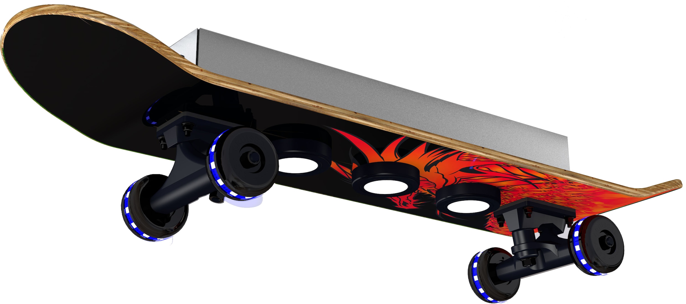 LED Deckenleuchte »Dragon«, 7 flammig-flammig, Easy Cruiser, Skateboard-Design, Rollen...
