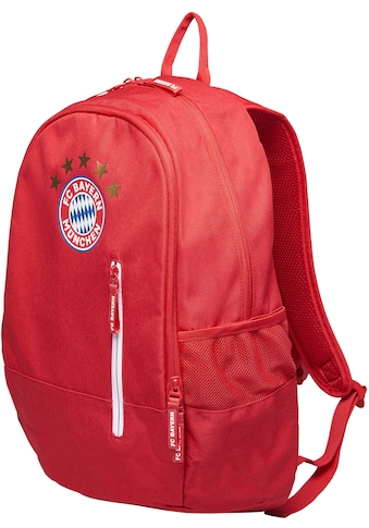 FC Bayern Freizeitrucksack »FC Bayern München 5 Sterne Logo rot«, Aus recyceltem PET... kaufen