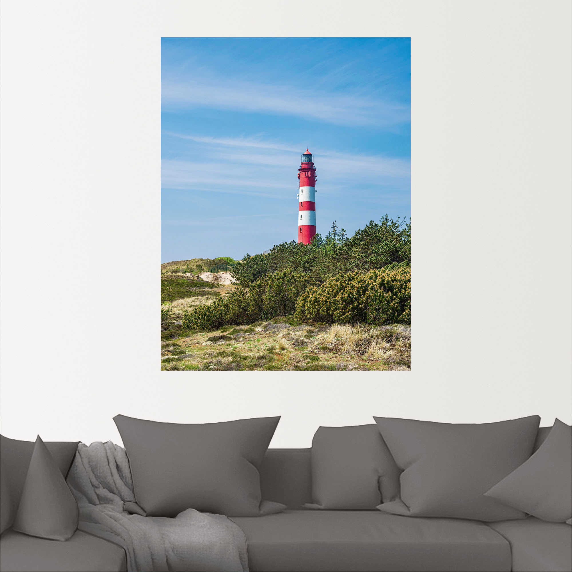 Leinwandbild, Größen als Poster St.), bei (1 Wittdün in Gebäude, Amrum«, »Leuchtturm OTTO online Alubild, versch. Artland Insel Wandbild Wandaufkleber in kaufen oder auf