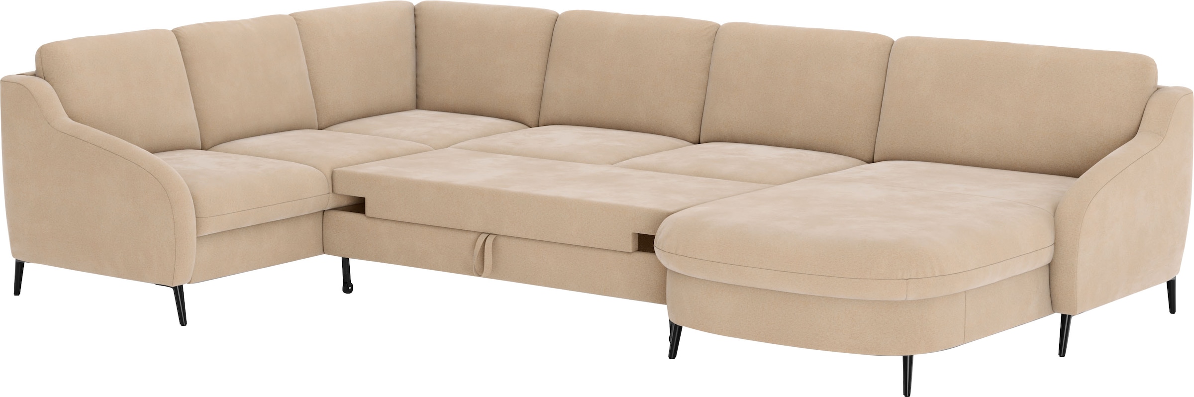 sit&more Wohnlandschaft »Soul U-Form«, wahlweise mit Bettfunktion und Bettkasten oder Schubkasten
