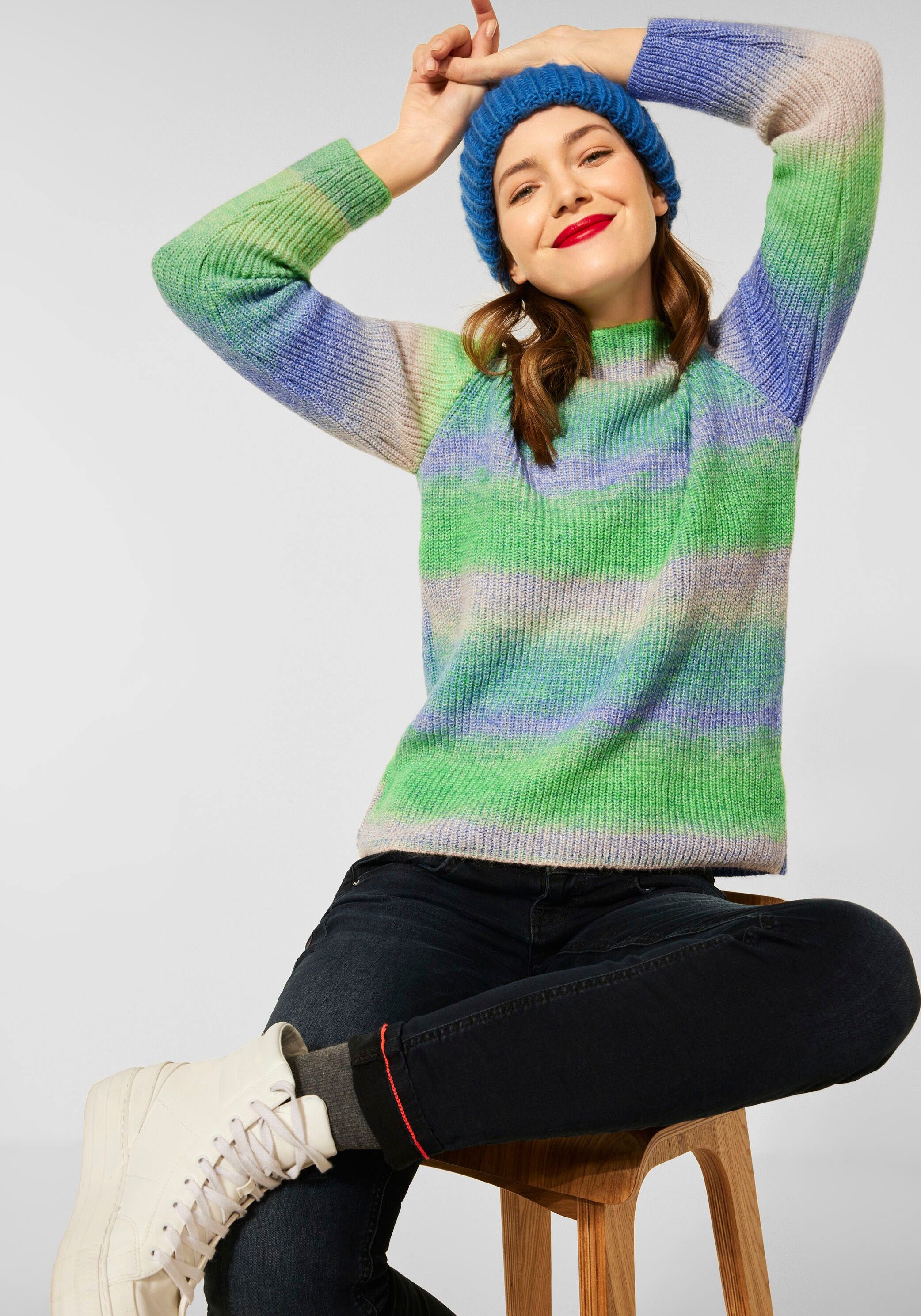STREET ONE Strickpullover, im Multicolour-Style