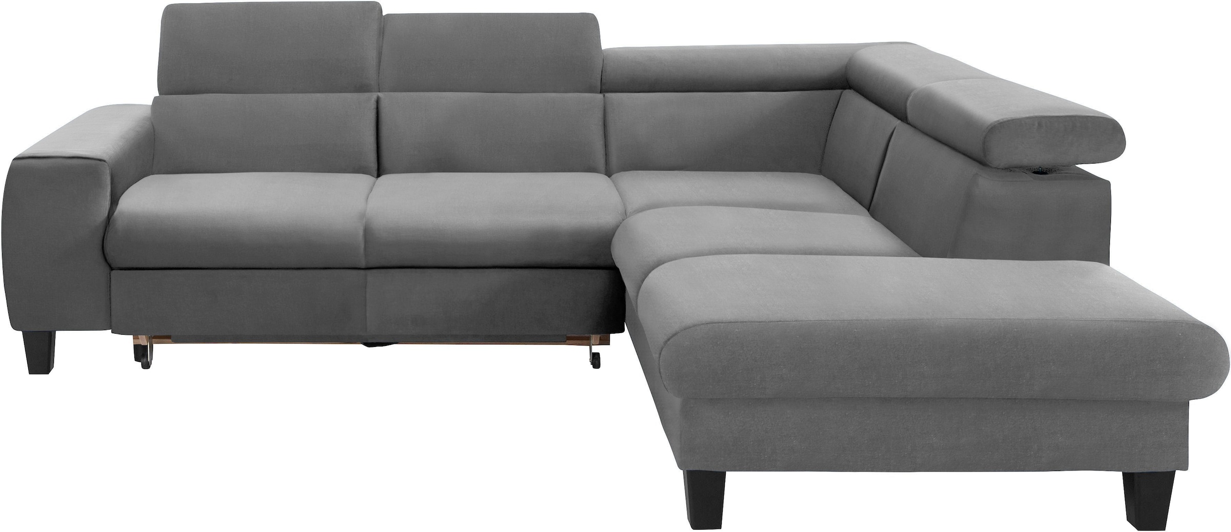 COTTA Polstergarnitur »Morven L-Form«, (Set), Set bestehend aus: Ecksofa mit Kopfteilverstellung & Hocker