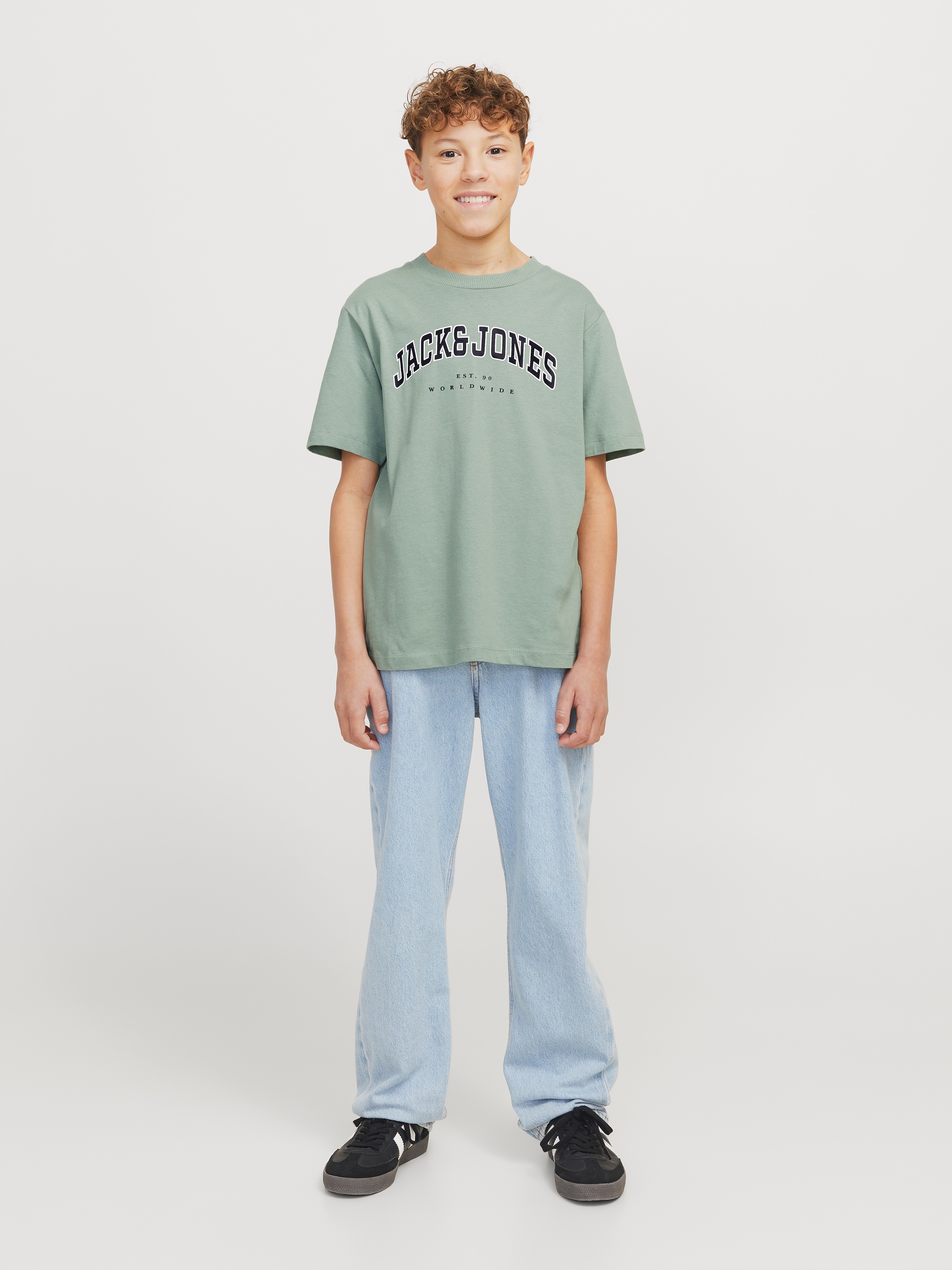 Jack & Jones Junior Rundhalsshirt »JJECALEB VARSITY TEE SS O-NECK NOOS JNR«