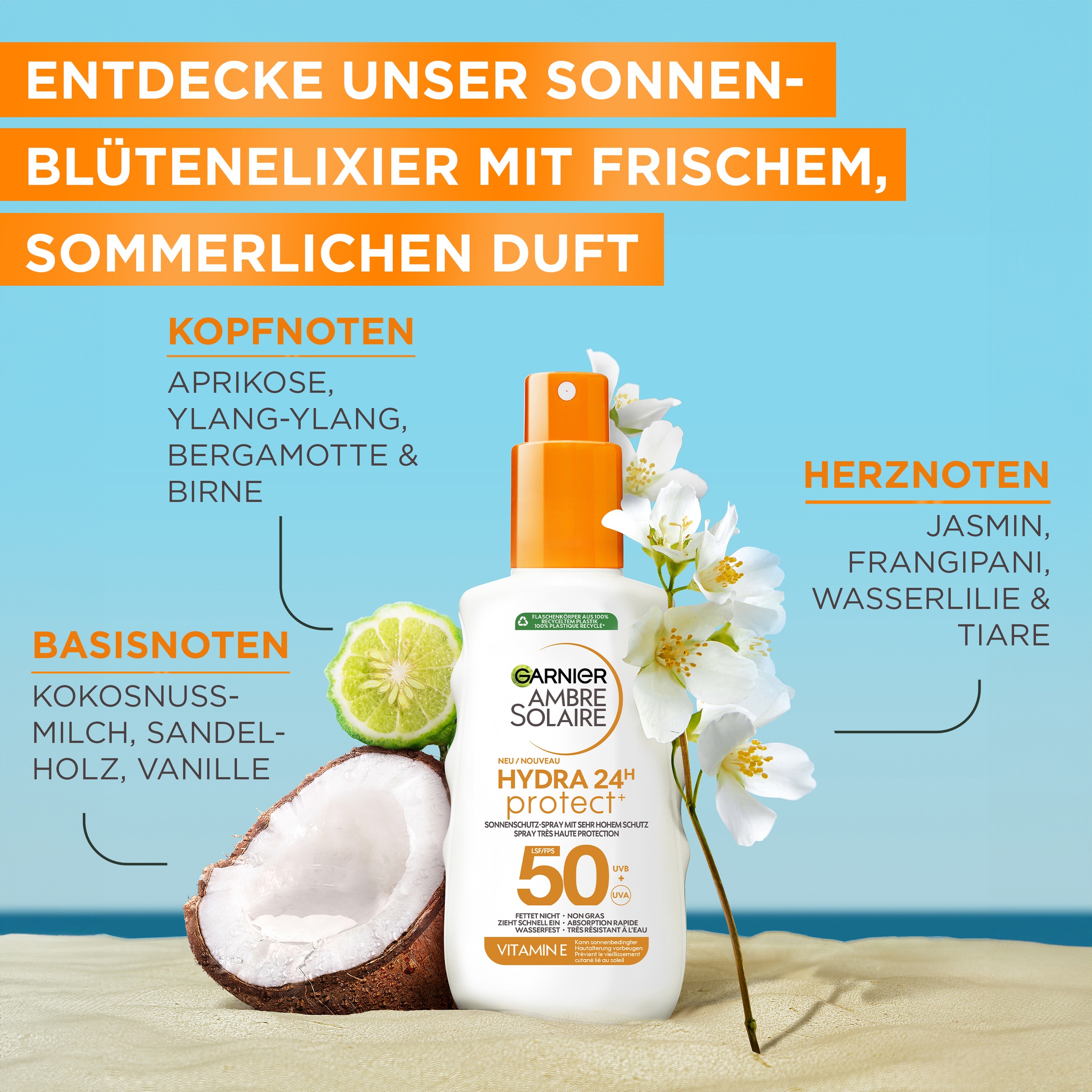 GARNIER After Sun-Spray »Garnier Hydra Protect+ 24h LSF 50«