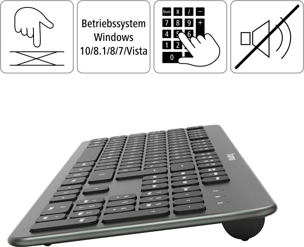 Hama Tastatur »Tastatur „KW-700“ Tastatur kabellos«