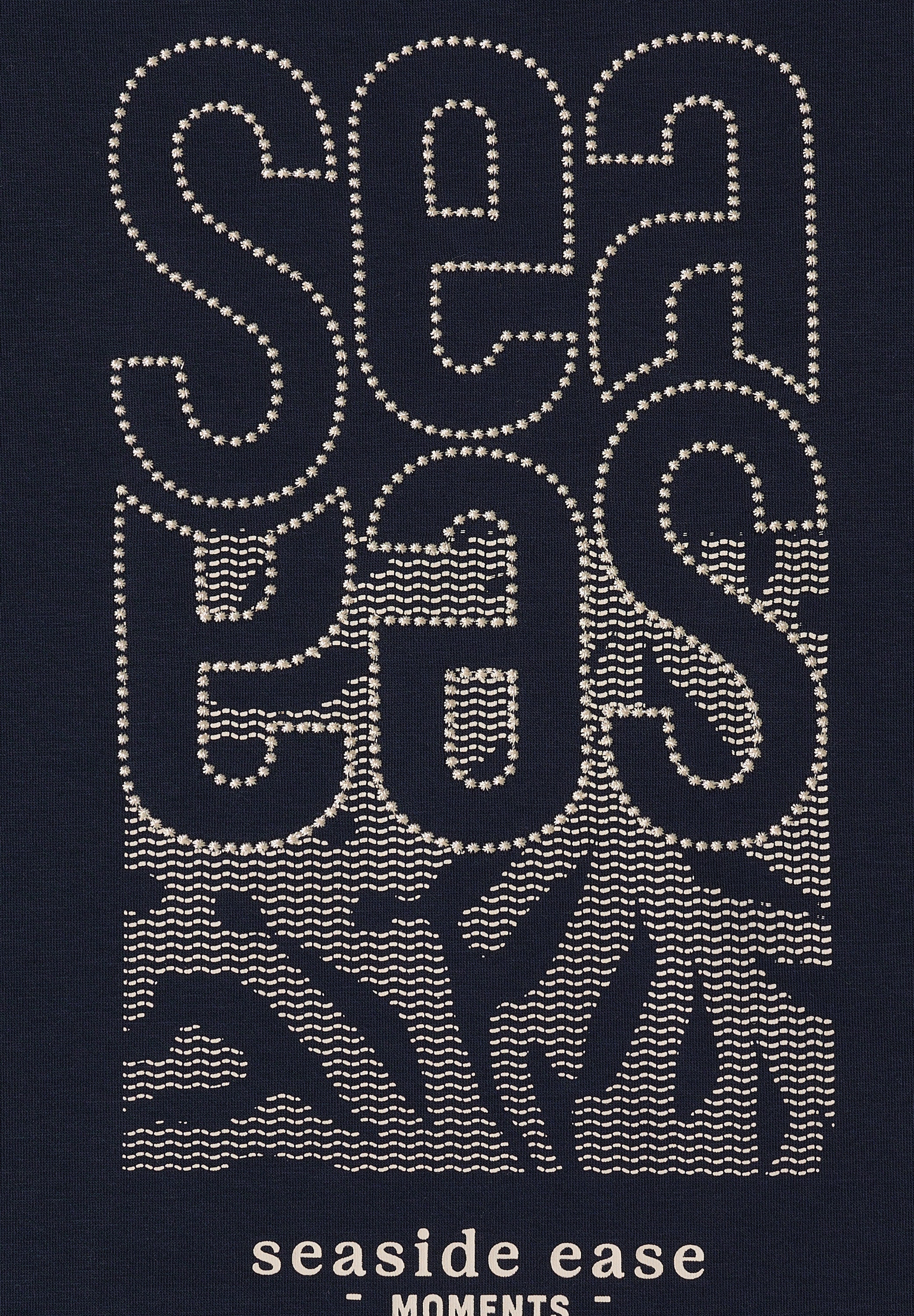 Cecil Langarmshirt modernes Front-Artwork mit Stickerei