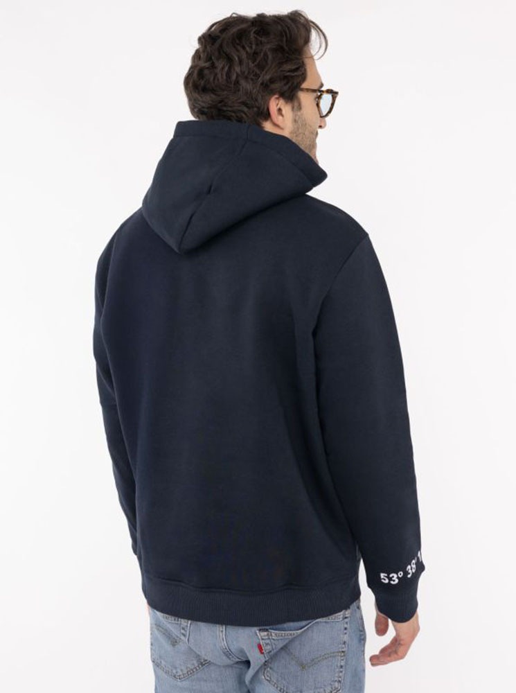 Zwillingsherz Hoodie »"Coast Life Wave"«, Maritimes Männer Kapuzensweatshirt mit Fronttaschen und Stickerei