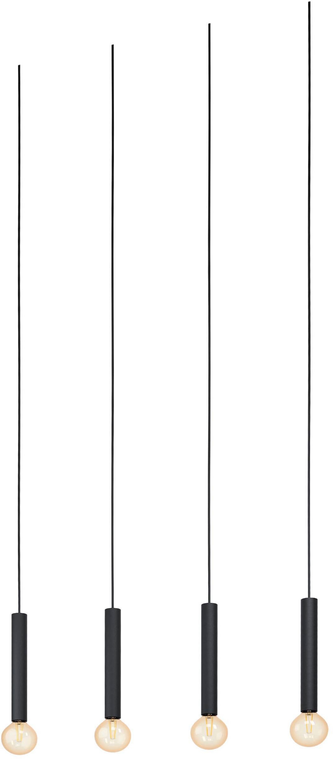 EGLO Hängeleuchte »Cortenova Pendelleuchte, Industrial, Esstischlampe, Hängelampe, E27« E27 1 Stk. Hängeleuchte - L84 x B6 x H110 cm - schwarz - 4X60W exkl.