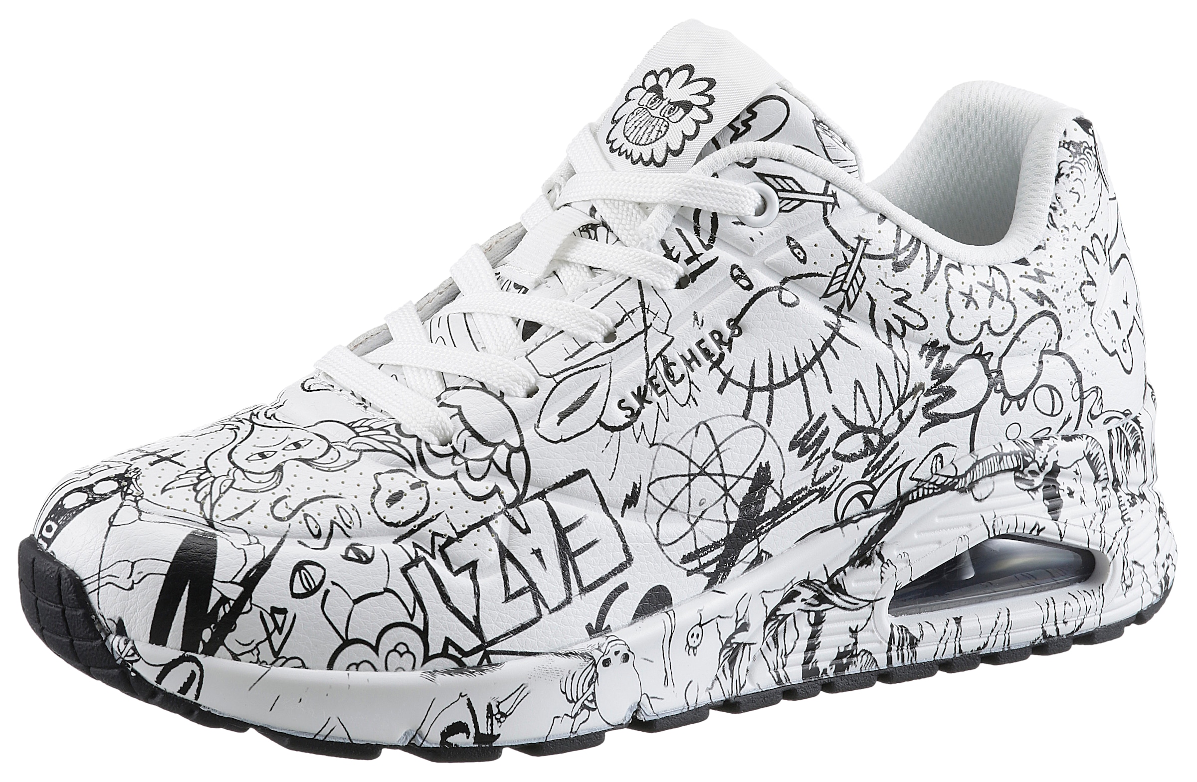 Skechers Sneaker »UNO-PROCESS SKETCH«, mit coolem Sketchprint, Freizeitschuh, Halbschuh, Schnürschuh