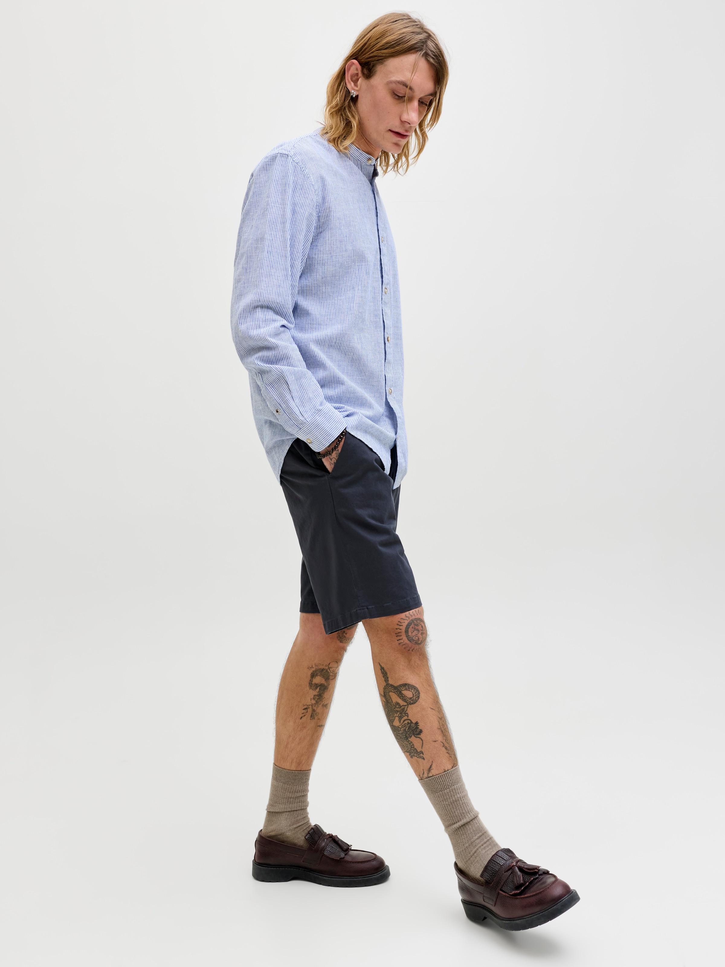 Jack & Jones Chinoshorts »JPSTKARL BARRET CHINO SHORTS MID SN«  mit Taschen