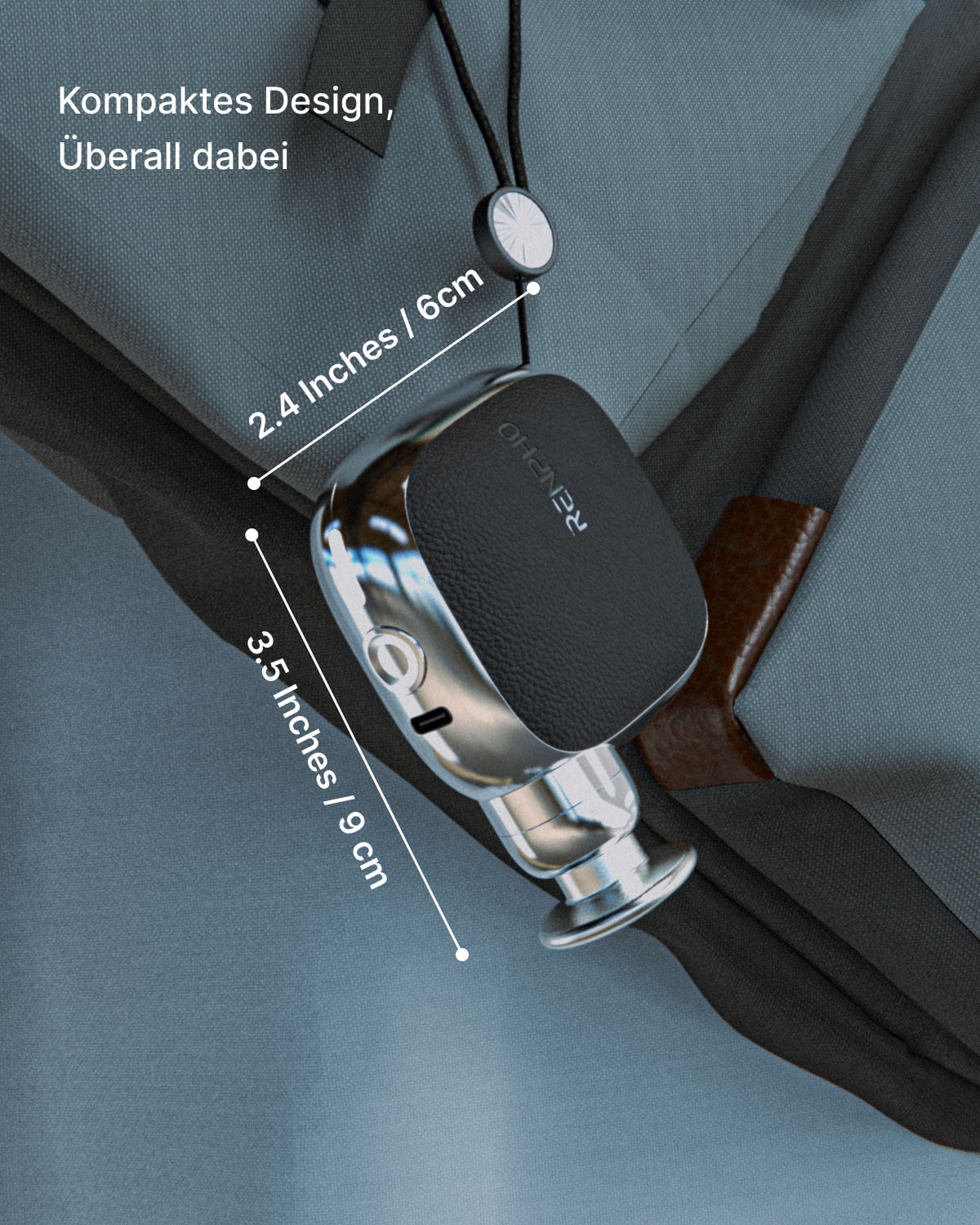 Renpho Massagepistole »kompakt, 4 wechselbare Massageköpfe, USB-C Ladung« 6 mm Amplitude; 4 Geschwindigkeitsstufen; bürstenloser leiser Motor