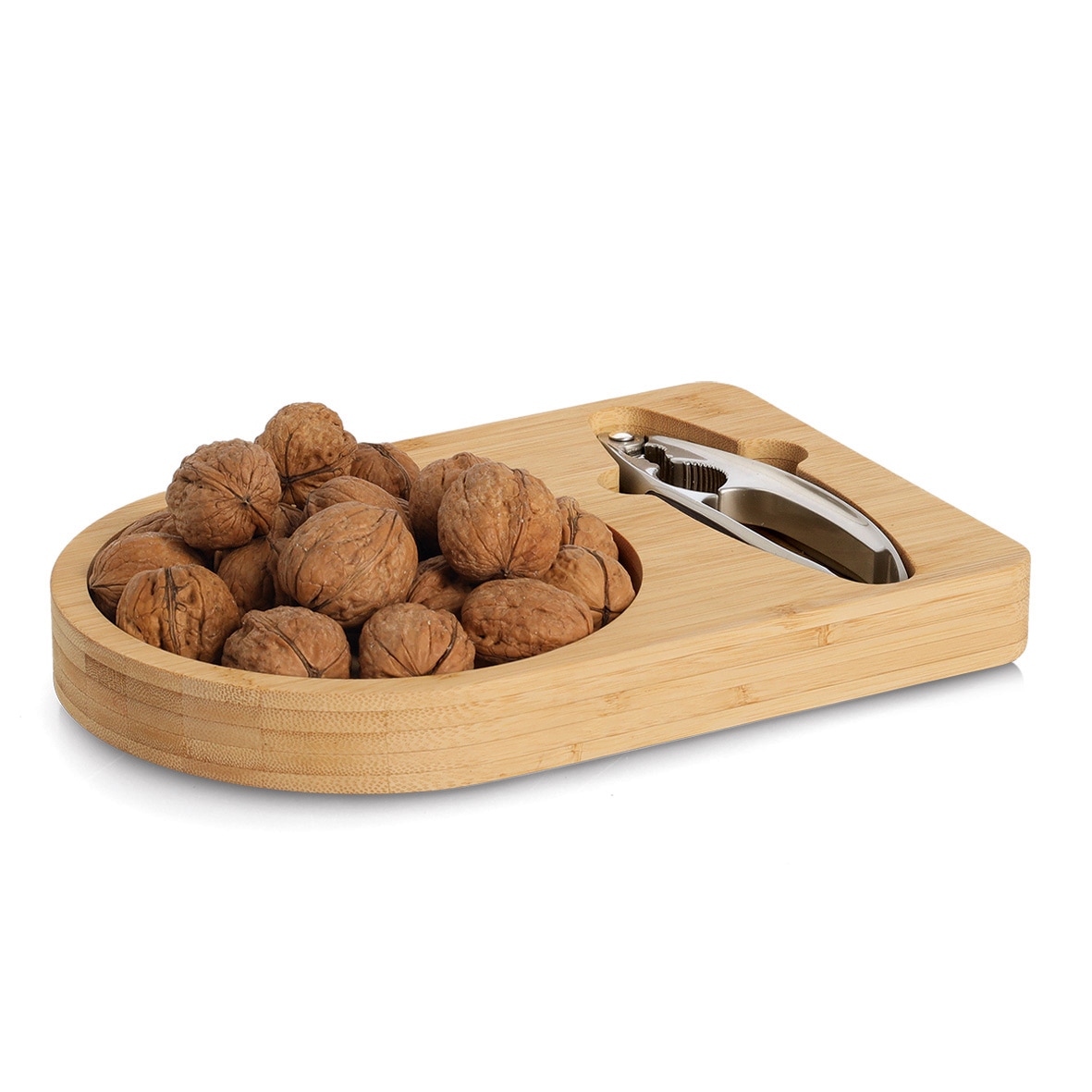 Zeller Present Nussknacker »Nussknacker-Set, Bambus/Metall« Müheloses Nüsseknacken