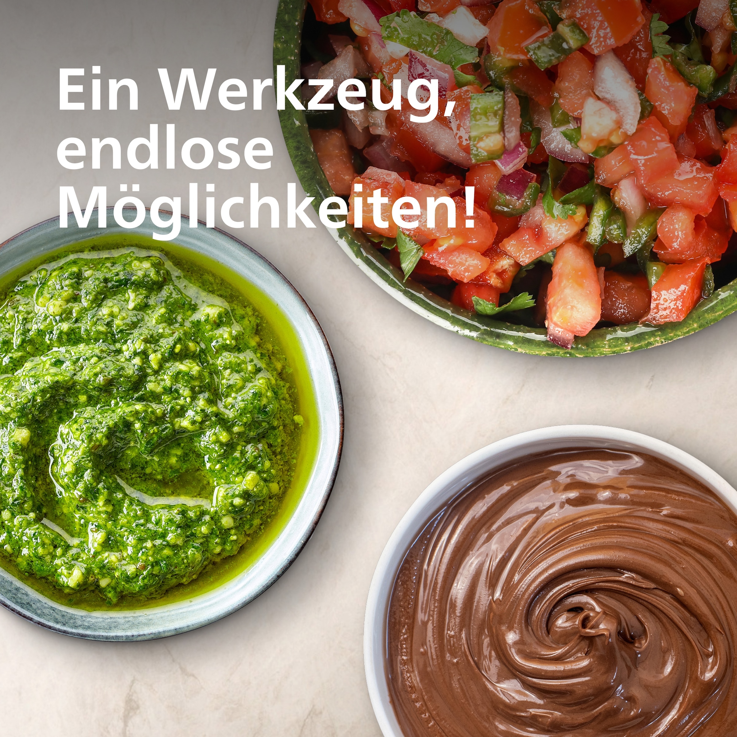 Philips Zerkleinerer »HR1503/00 3000 Series mit  PowerChop Technologie« 450 W 2L Glassschüssel, Edelstahl